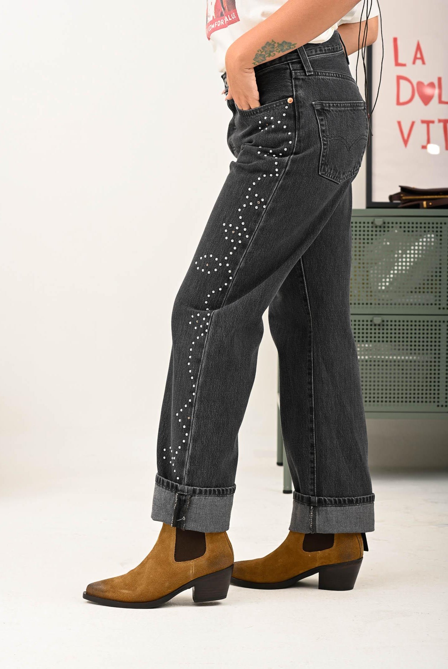 LEVI'S® Jeans 501® Anni '90 in denim nero da donna A1959-0092 LEVI'S®