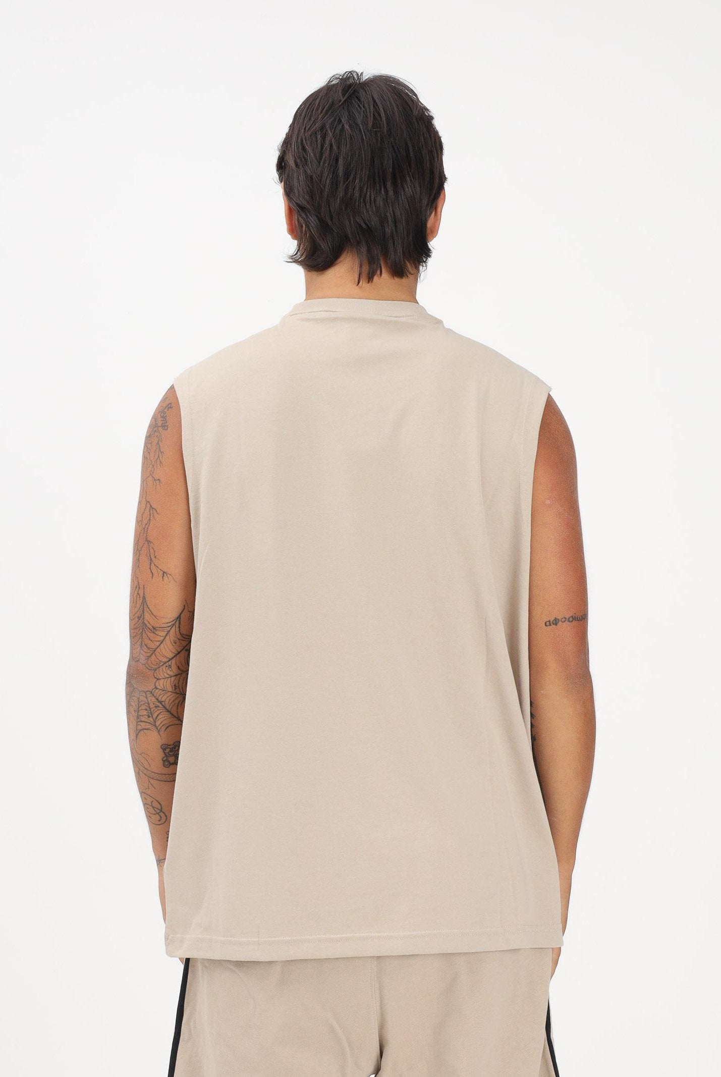 ADIDAS ORIGINALS Canotta TREFOIL ESSENTIALS beige da uomo KE3397 . ADIDAS ORIGINALS