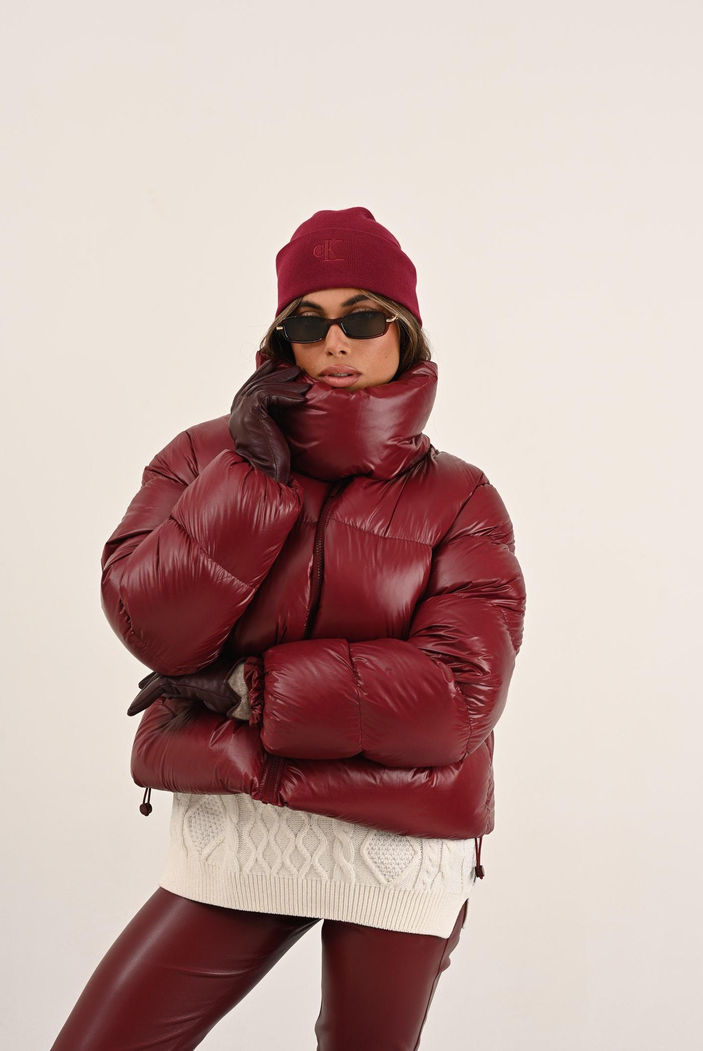 VICOLO Piumino bordeaux da donna TF0082 FU37 VICOLO