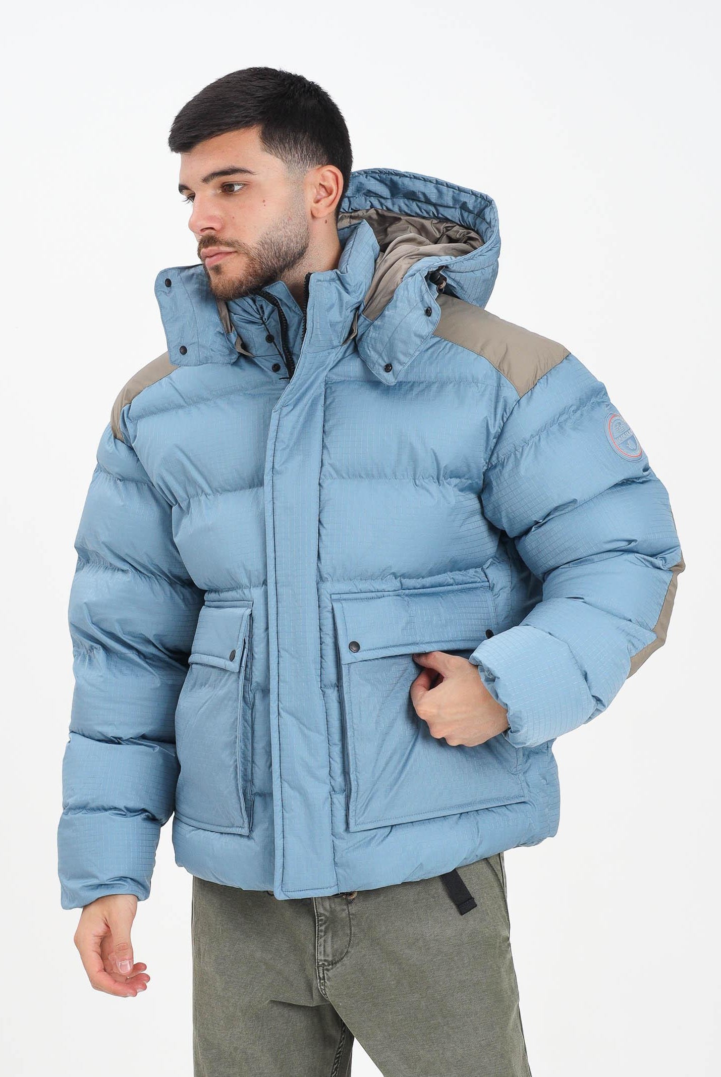 NAPAPIJRI Piumino Gail azzurro da uomo NP0A88Z9I841 . NAPAPIJRI