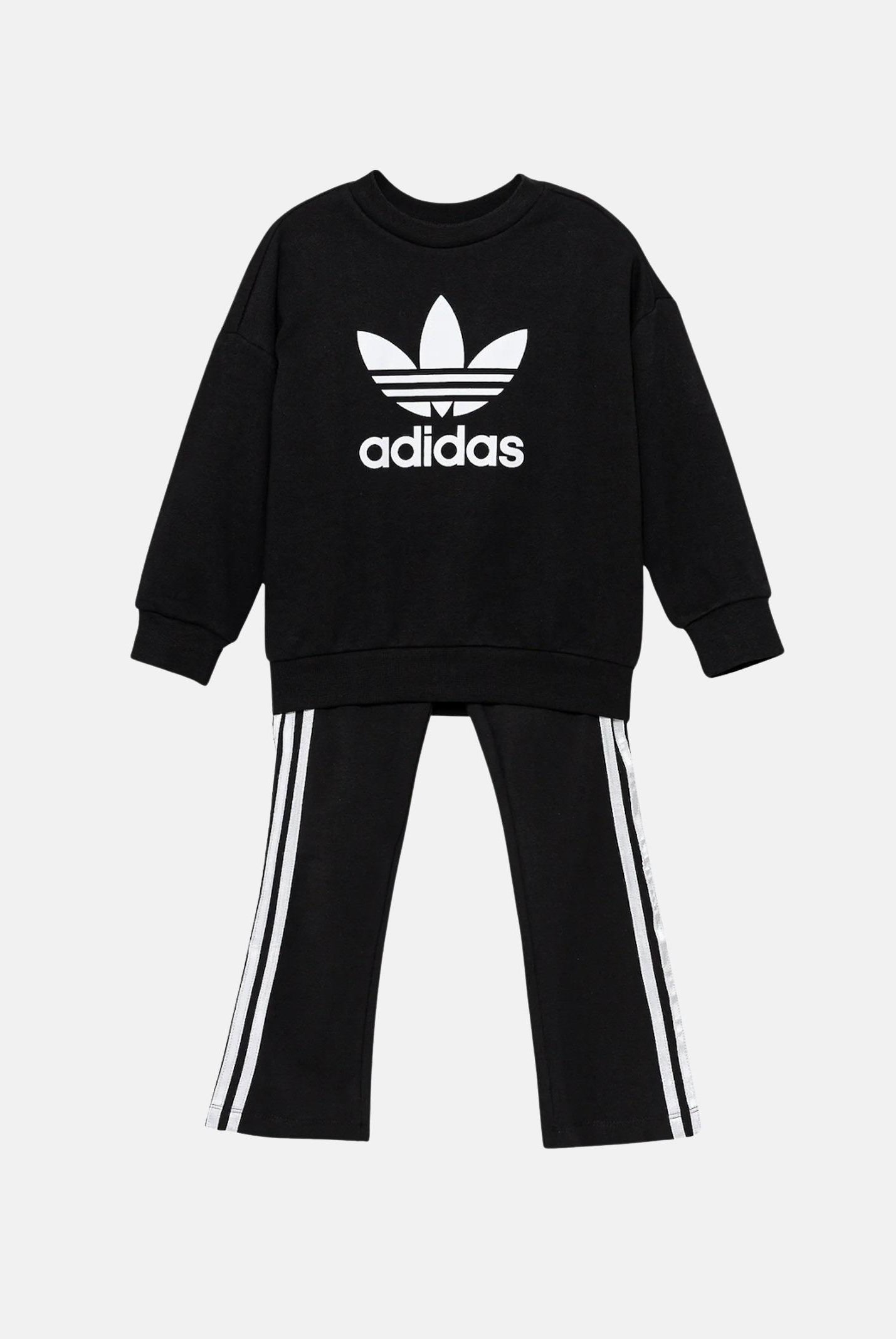 ADIDAS ORIGINALS Tuta Loose Crew Flared nera da bambina JC7873  ADIDAS ORIGINALS