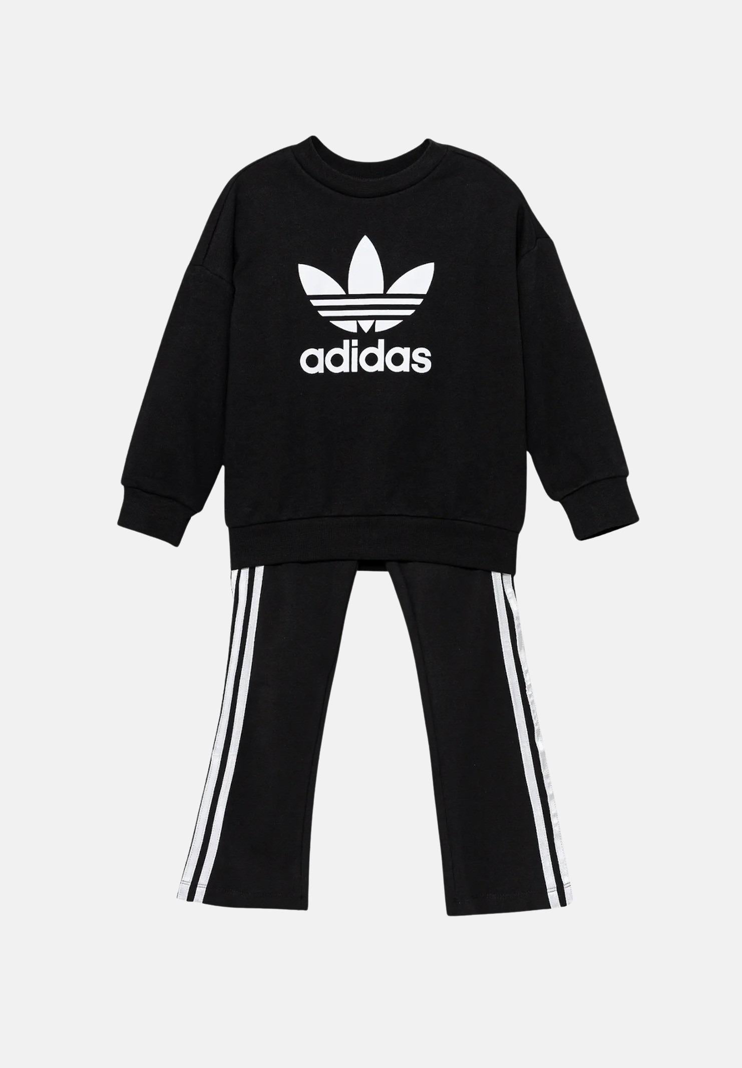 ADIDAS ORIGINALS Tuta Loose Crew Flared nera da bambina JC7873 ADIDAS ORIGINALS