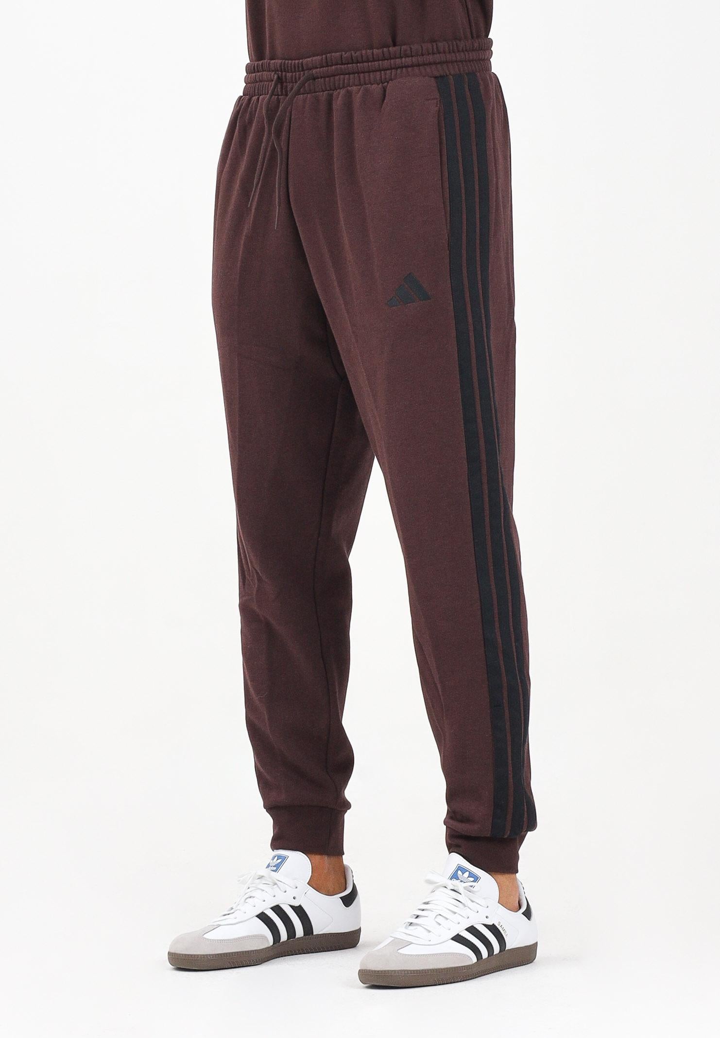 ADIDAS PERFORMANCE Pantalone sportivo Essentials 3-Stripes Fleece marrone da uomo JX0749 ADIDAS PERFORMANCE