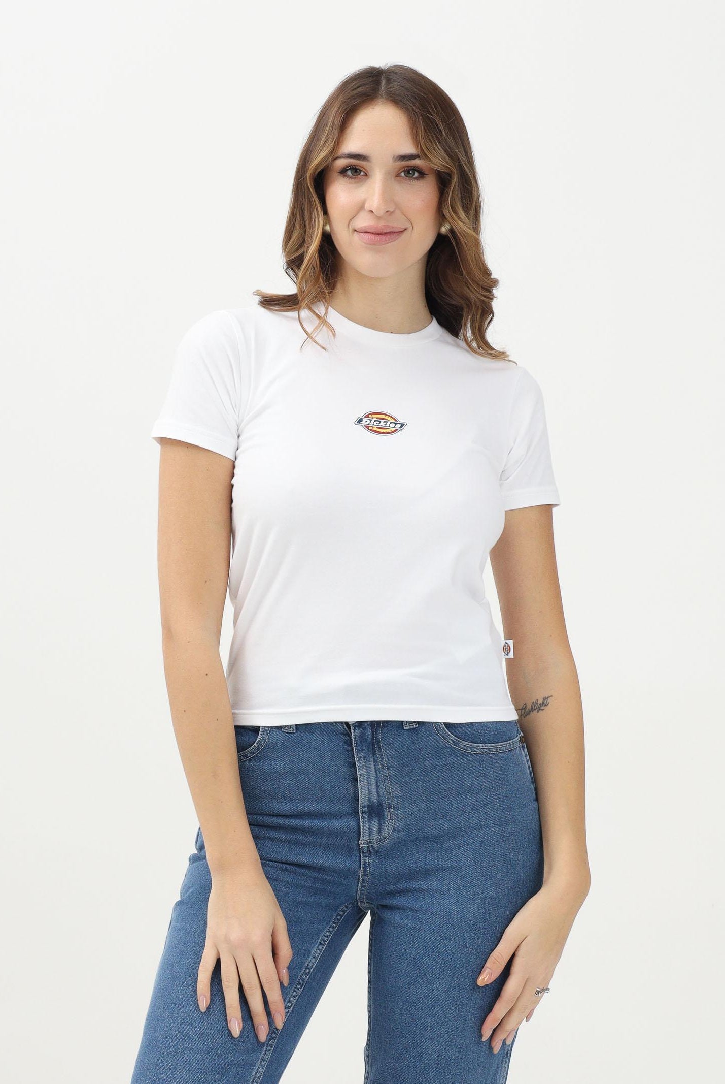 DICKIES T-shirt a manica corta Maple Valley Regular bianca da donna DK0A4ZAO0WH1 DIckies