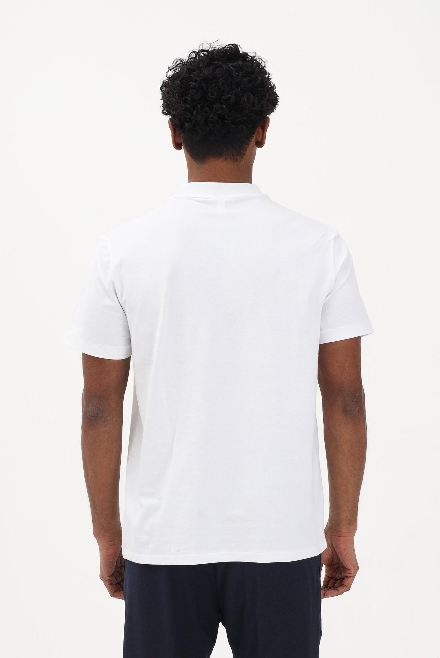 LACOSTE T-shirt a manica corta bianca da uomo in piqué con marchio jacquard TH5060 001 LACOSTE