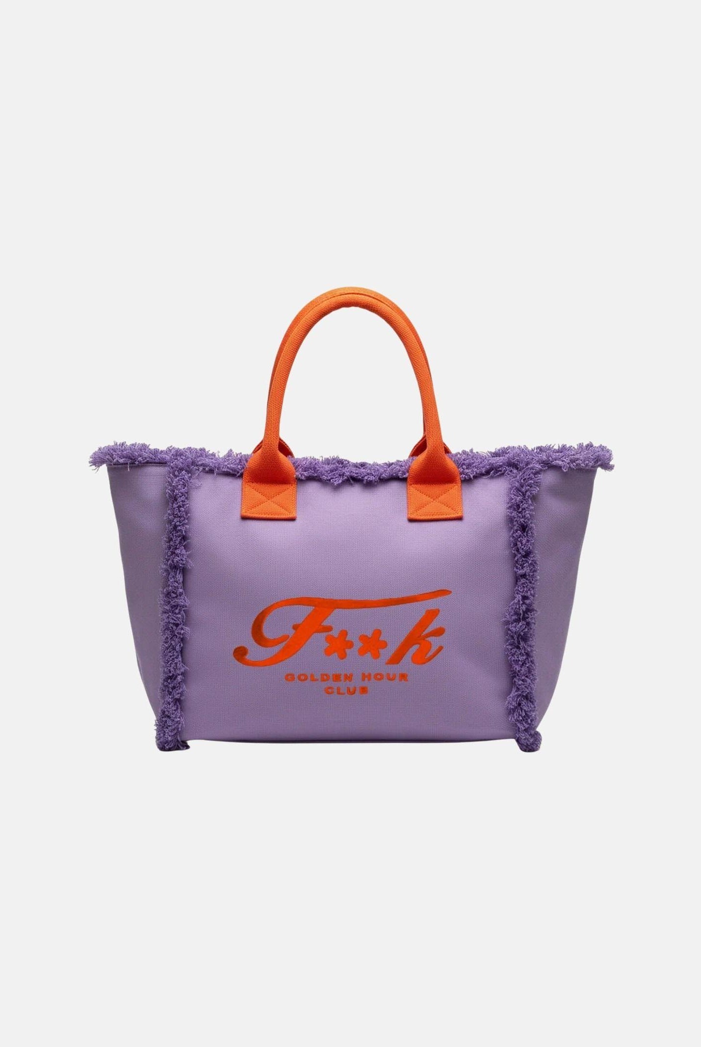 F**K Borsa mare lilla da donna con logo FA26-SW0101VI . F**K