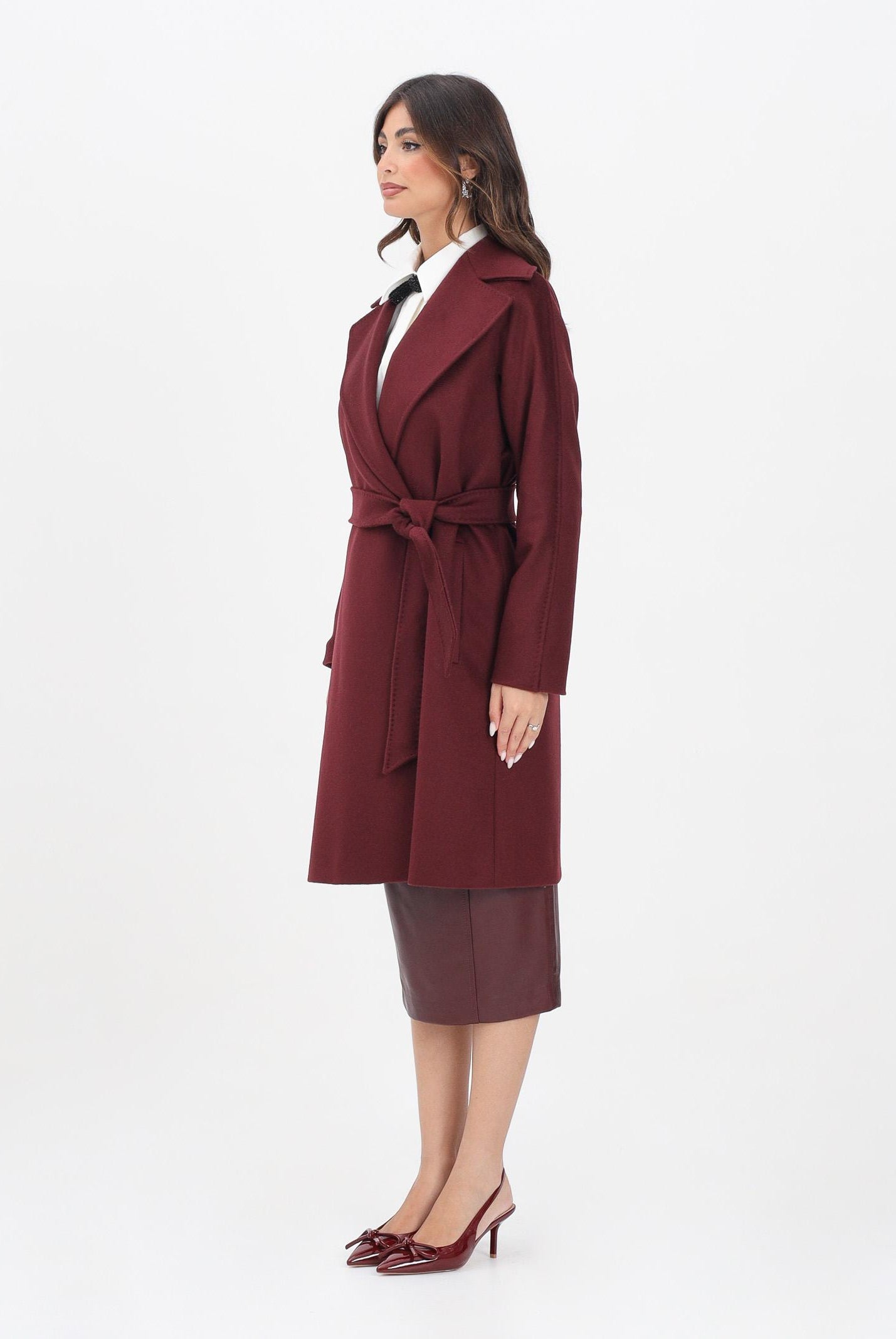 MAX MARA Cappotto Dravenna bordeaux da donna 2526016091600 084 MAX MARA
