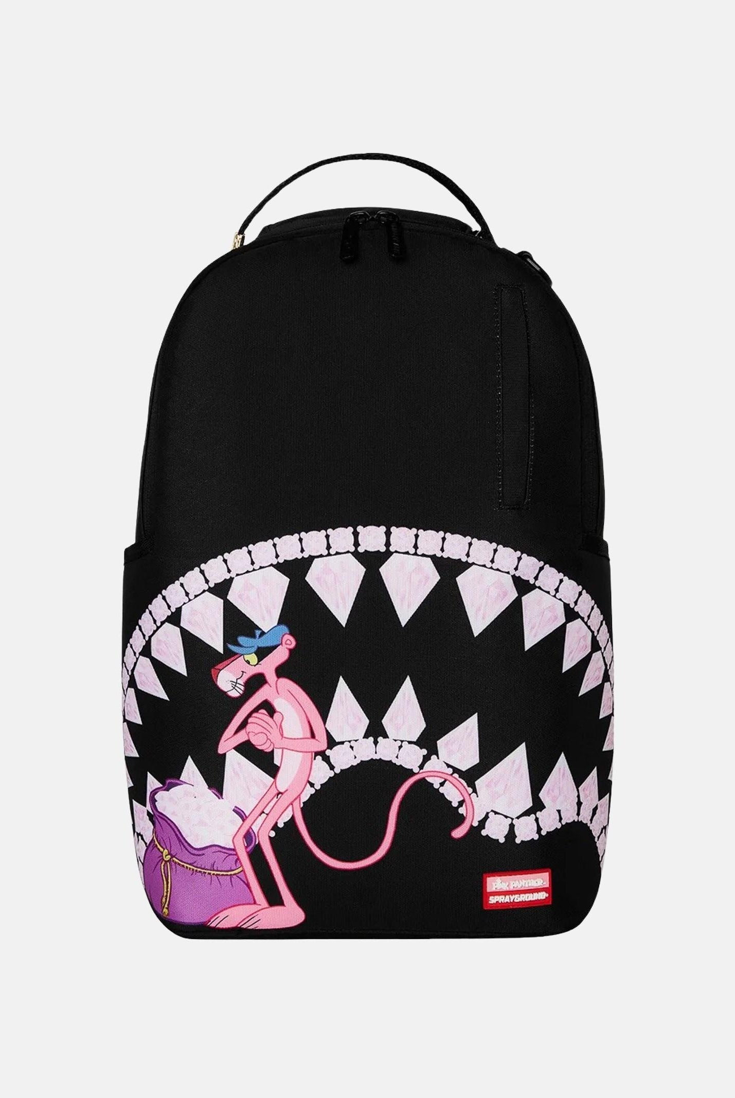 SPRAYGROUND Zaino Pink Panther Diamond Shark Dlxr nero da donna 910B7423NSZ SPRAYGROUND