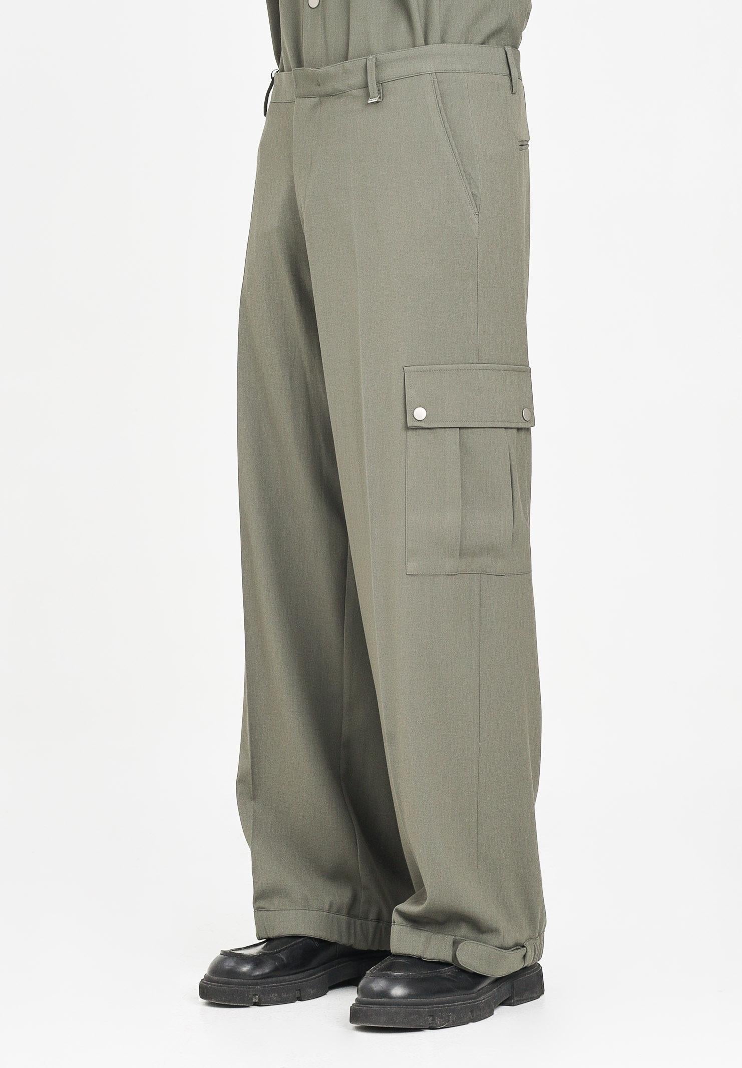 I'M BRIAN Pantalone cargo verde militare da uomo PA3494 013 I'M BRIAN