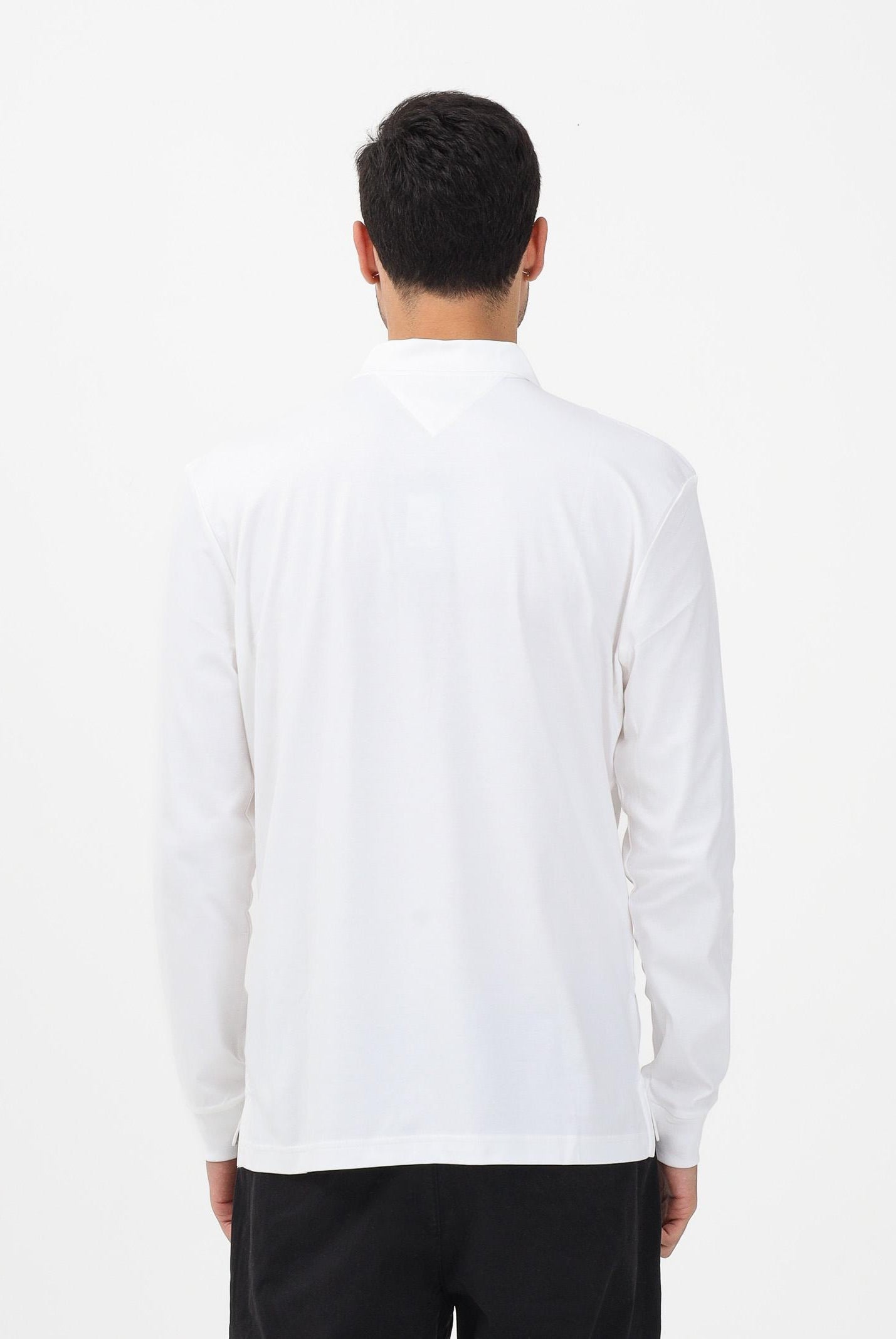 TOMMY HILFIGER Polo a manica lunga bianca da uomo MW0MW37317 YBR TOMMY HILFIGER