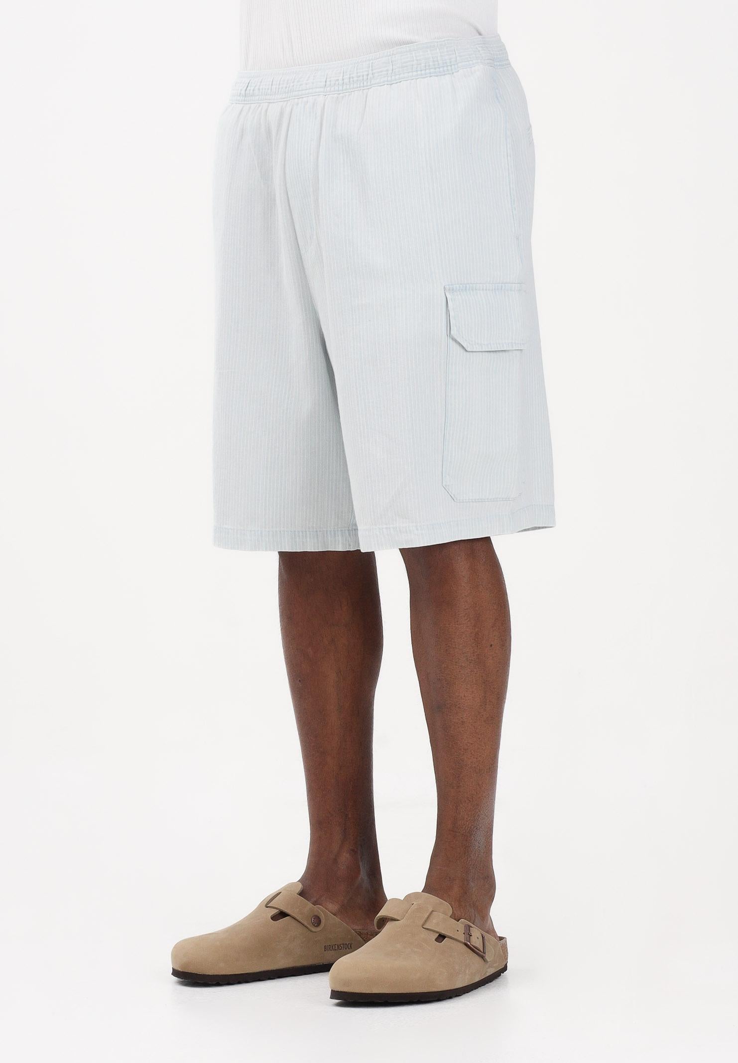 ARMANI EXCHANGE Shorts cargo bianco e celeste da uomo con righe sottili XM002810AF22638 FB380 ARMANI EXCHANGE