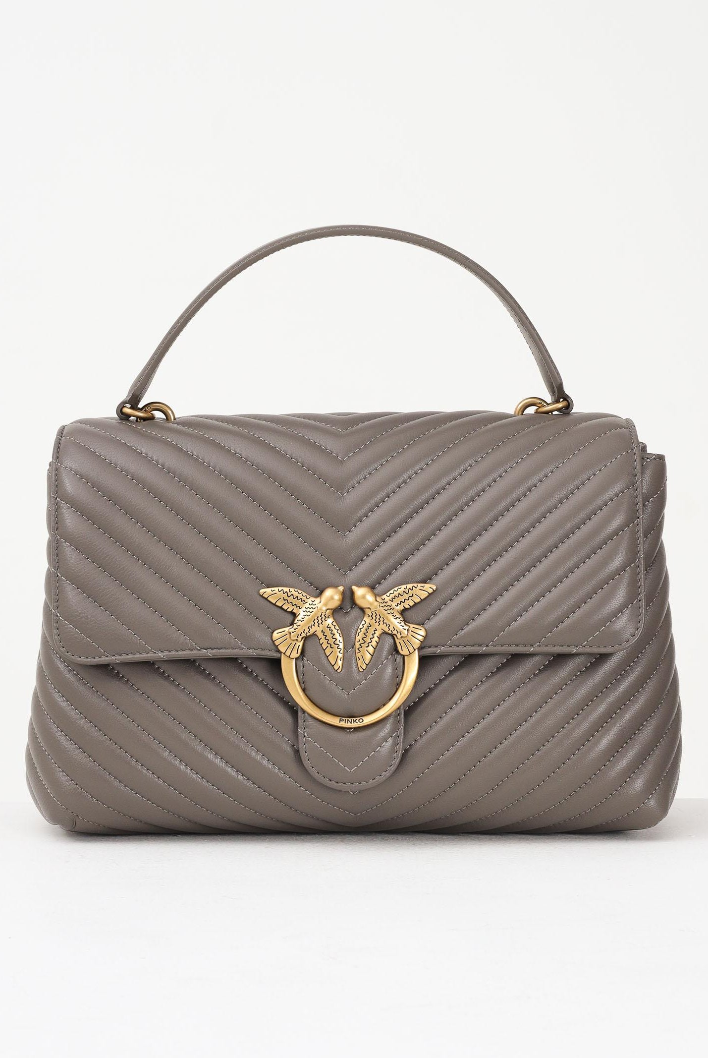 PINKO Shopper Big Love Bag Puff grigio asfalto da donna 100042A0GK K33Q PINKO