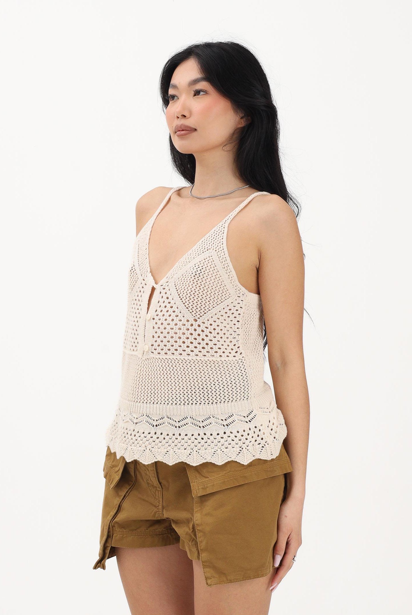 ONLY Top panna da donna dal gusto boho e femminile 15369246 ECDT ONLY