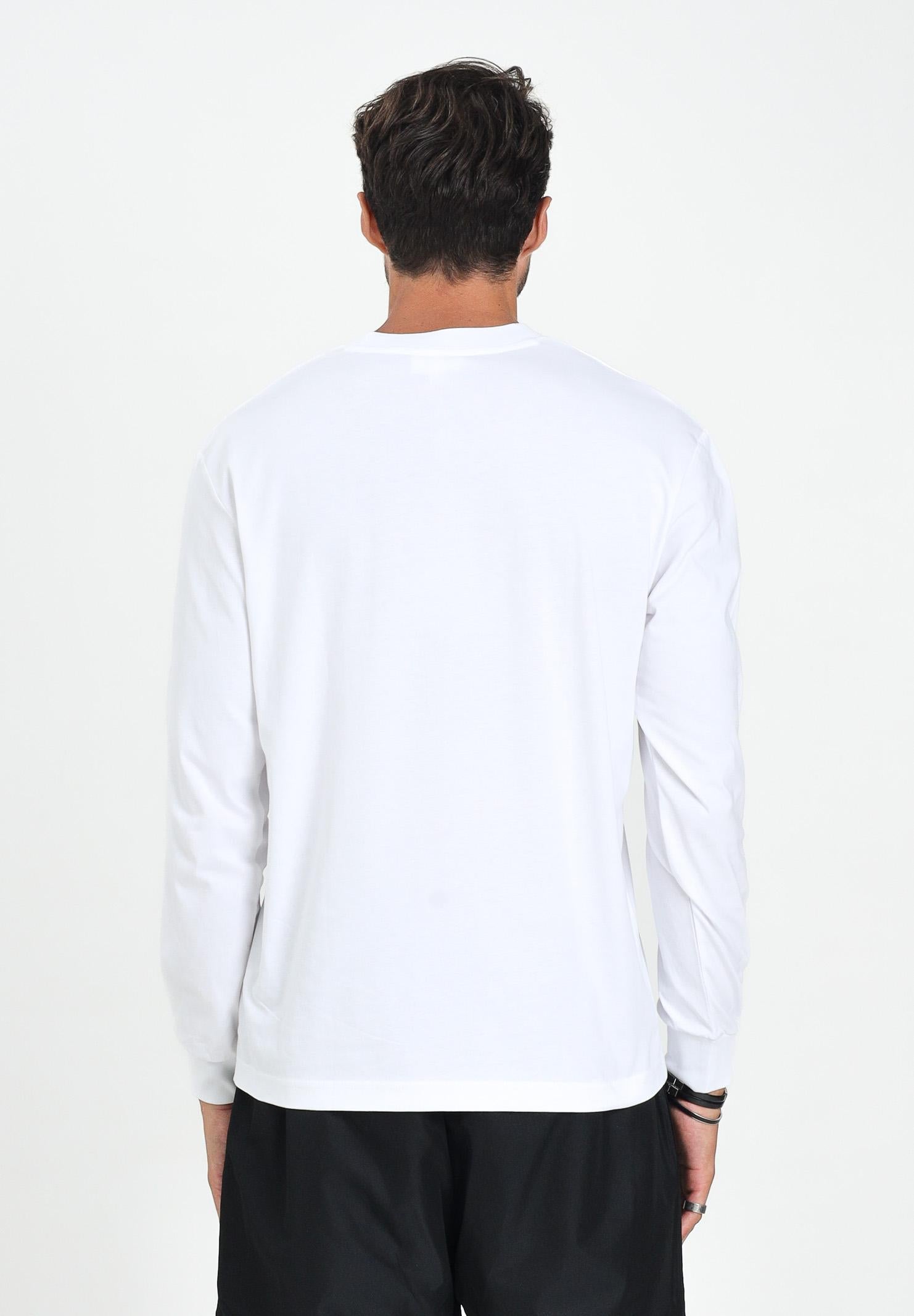 LACOSTE T-shirt a manica lunga bianca da uomo con logo TH7307 001 LACOSTE