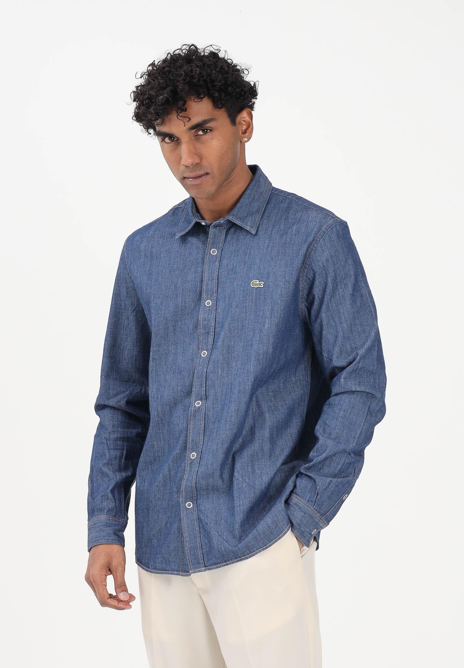 LACOSTE Camicia in denim medio da uomo CH9084 MK9 LACOSTE
