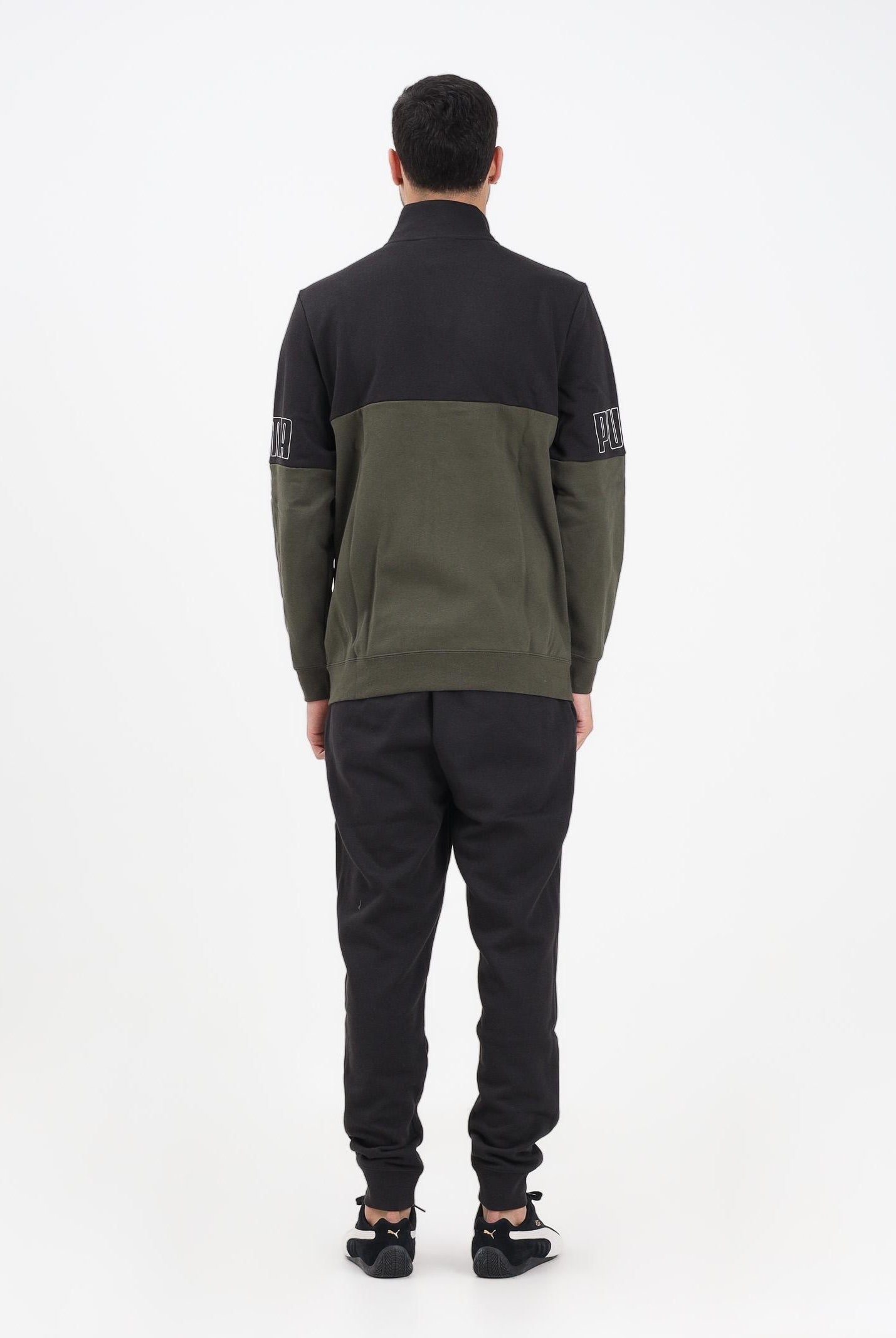 PUMA Tuta ESS COLORBLOCK verde e nera da uomo 691994 70 PUMA