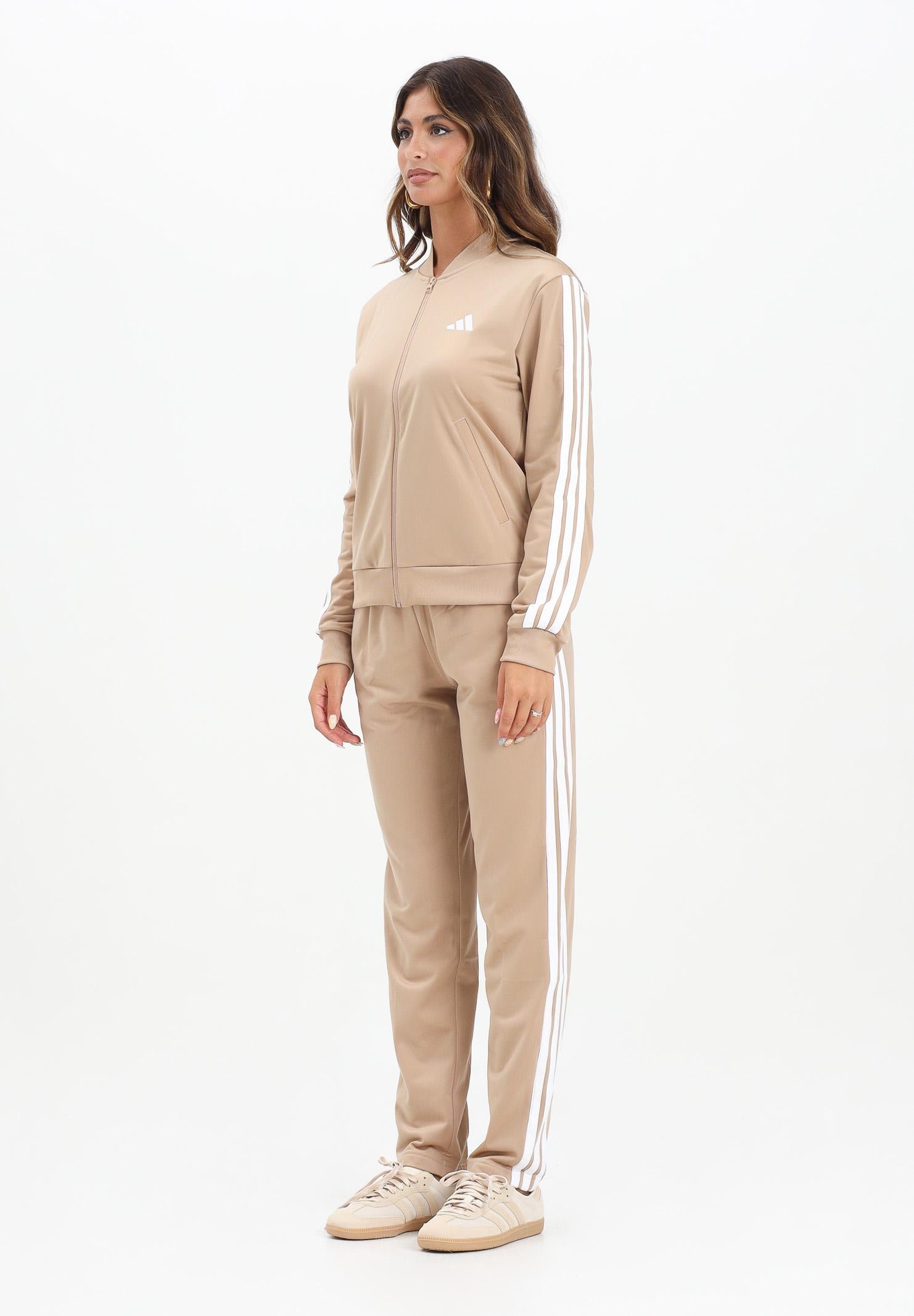 ADIDAS PERFORMANCE Tuta sportiva Essentials 3-Stripes beige da donna JX0507 . ADIDAS PERFORMANCE