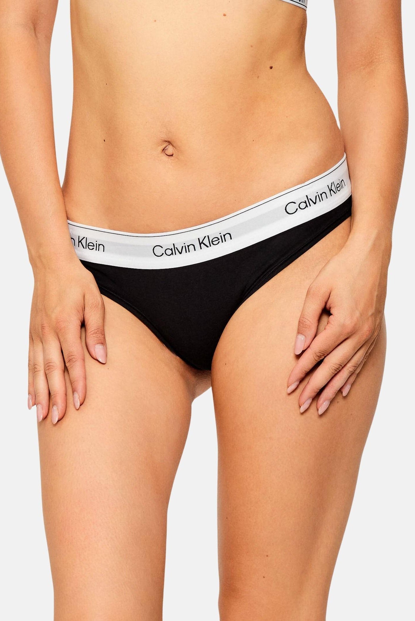 CALVIN KLEIN Slip nero da donna con fascia elastica logata LV00QF8522 UB1 CALVIN KLEIN