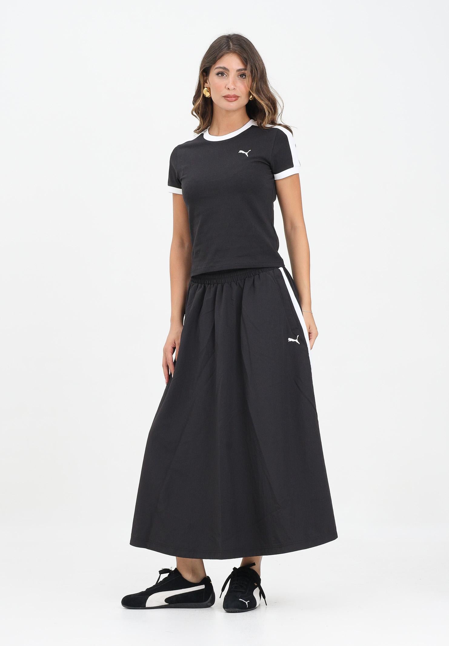 PUMA Gonna midi T7 nera da donna 633438 01 PUMA