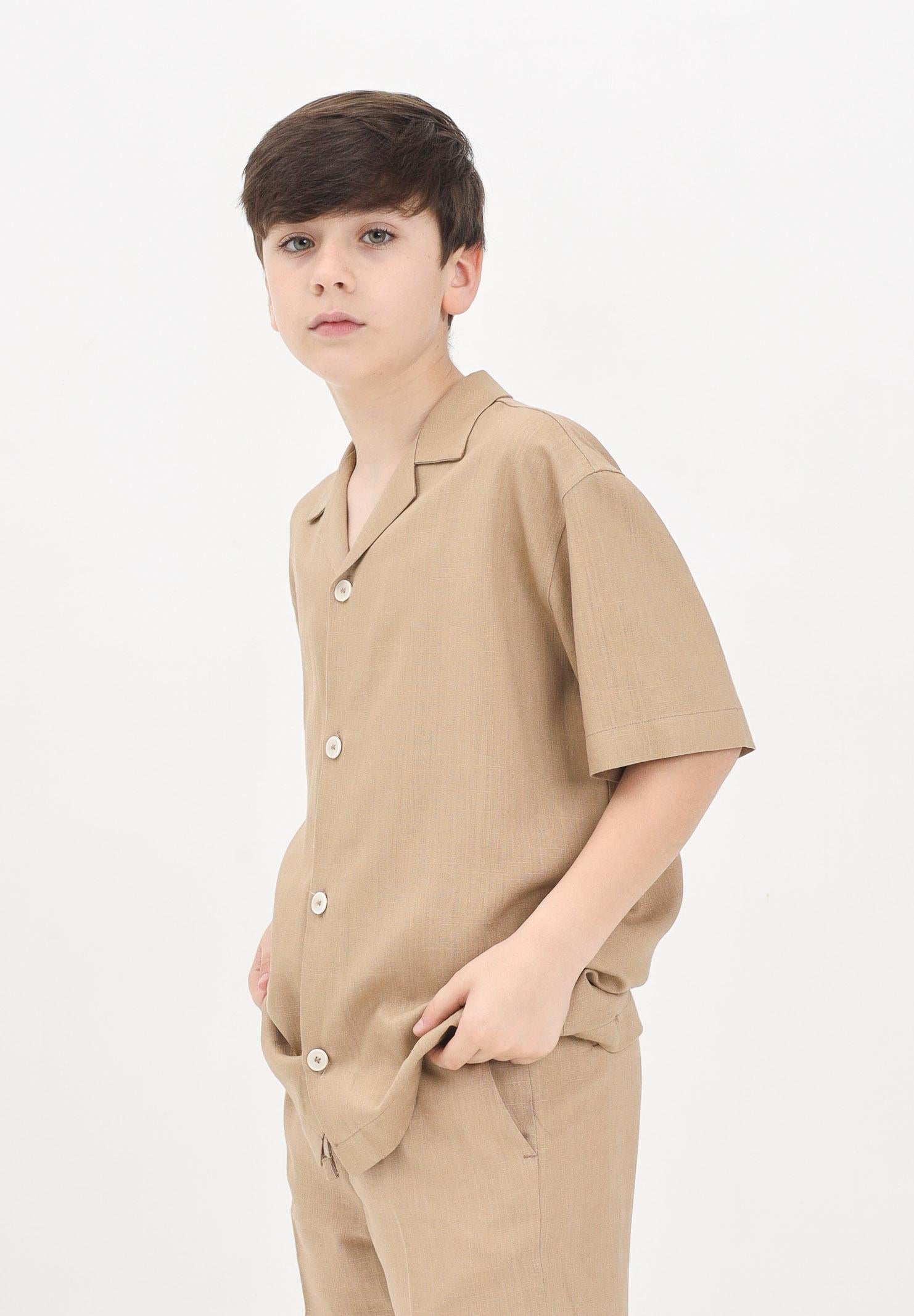I'M BRIAN Camicia a manica corta beige da bambino CA3283J 0025 I'M BRIAN