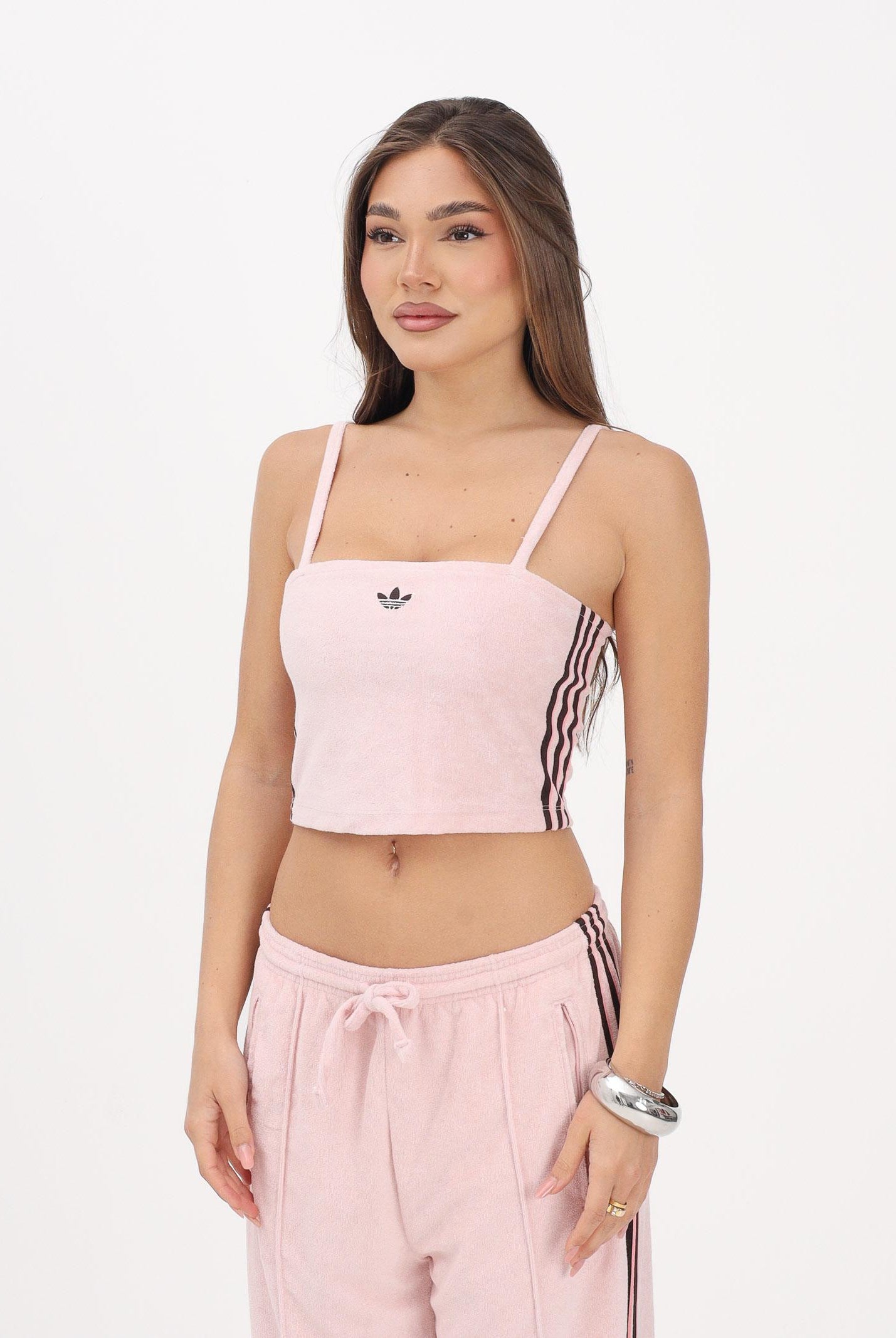 ADIDAS ORIGINALS Top TERRY TOWEL rosa da donna KD1404 . ADIDAS ORIGINALS