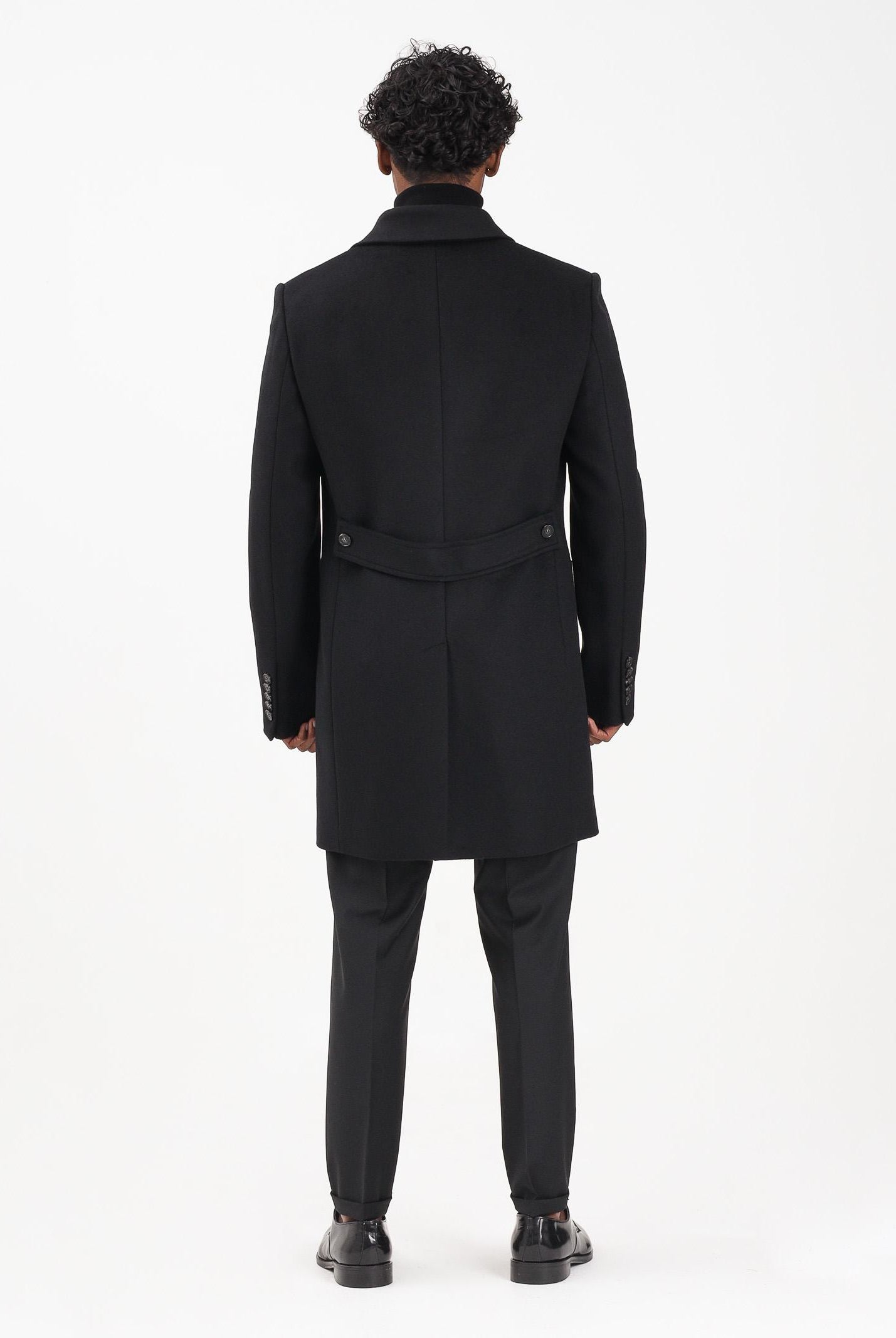 PATRIZIA PEPE Cappotto nero da uomo 5O0003A171 K103 PATRIZIA PEPE