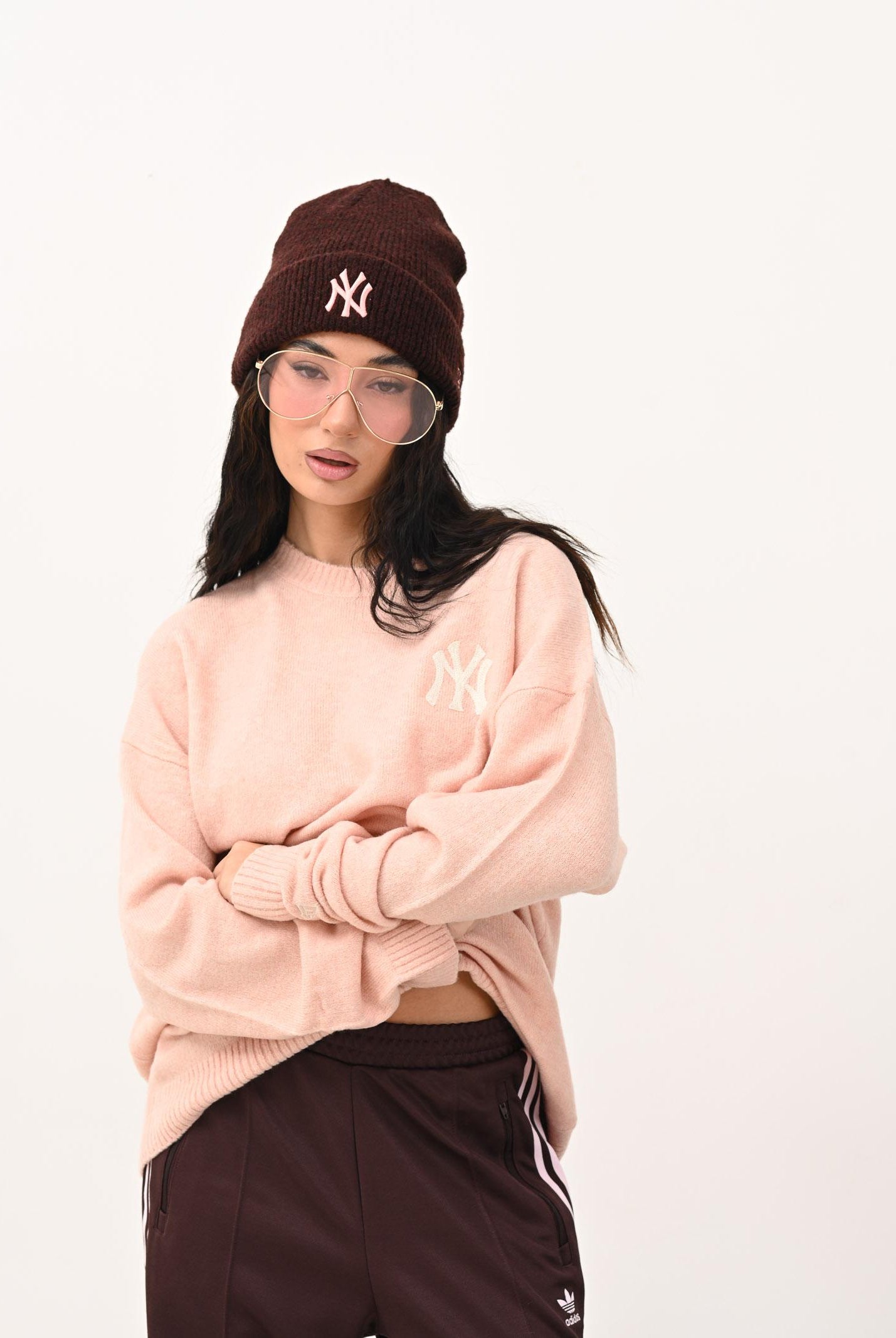 NEW ERA Maglioncino girocollo New York Yankees MLB rosa da donna 60684501 . NEW ERA