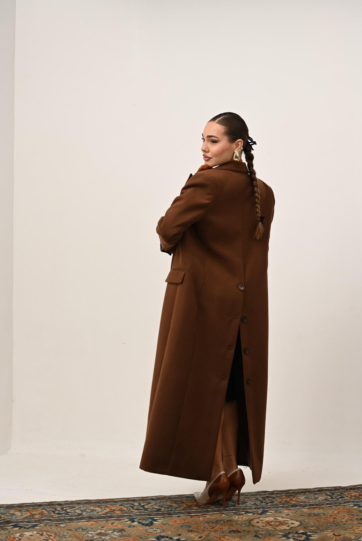 MAR DE MARGARITAS Cappotto lungo Melany marrone da donna MMABW01431 MA03 Mar de margaritas