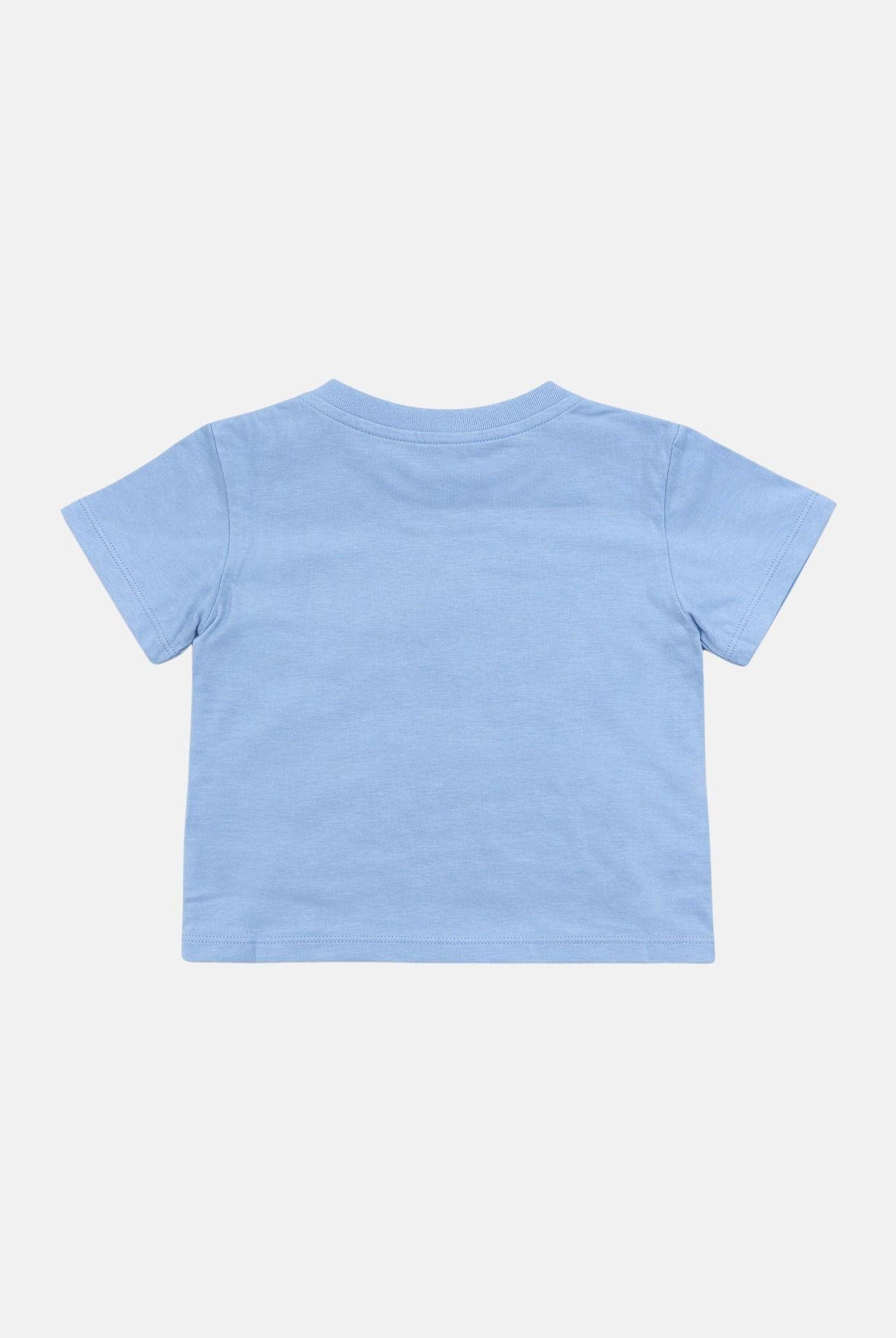 PALM ANGELS T-shirt a manica corta celeste da neonato con stampa PBXB001S26JER001 050 PALM ANGELS