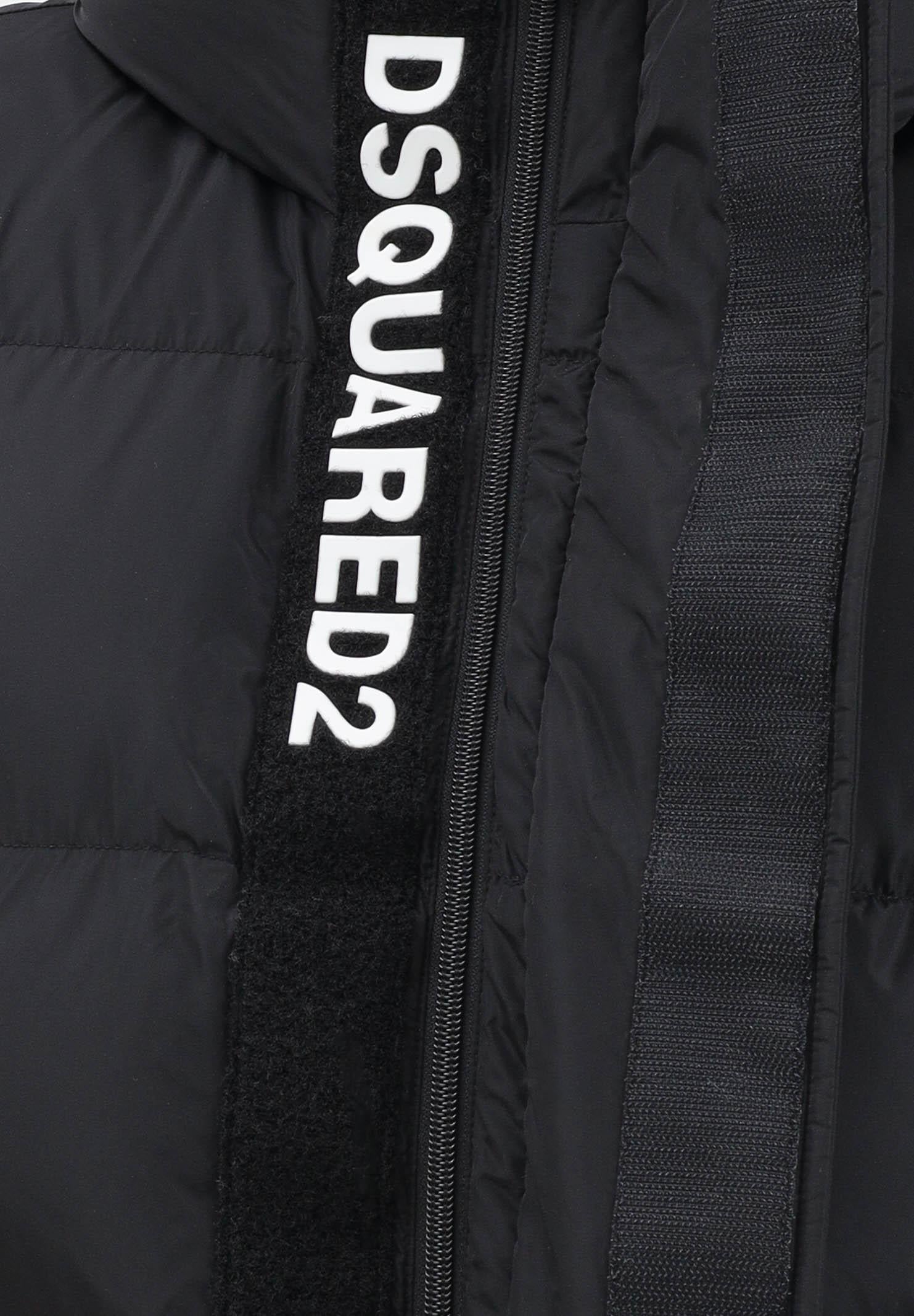 DSQUARED2 Piumino nero per donna, ragazzi e bambini con logo DQ1090D00BN DQ900 DSQUARED2