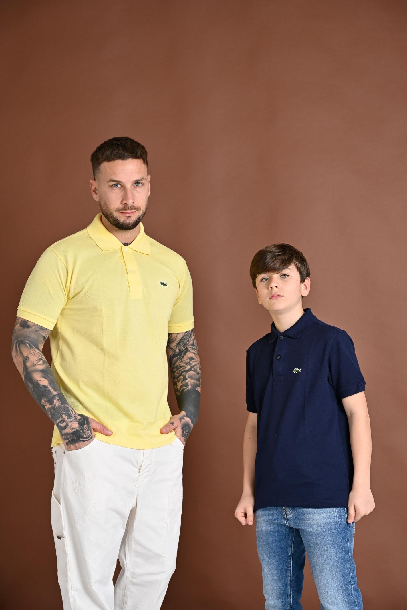 LACOSTE Polo a manica corta gialla per uomo e donna con patch logo coccodrilo 1212 107 LACOSTE