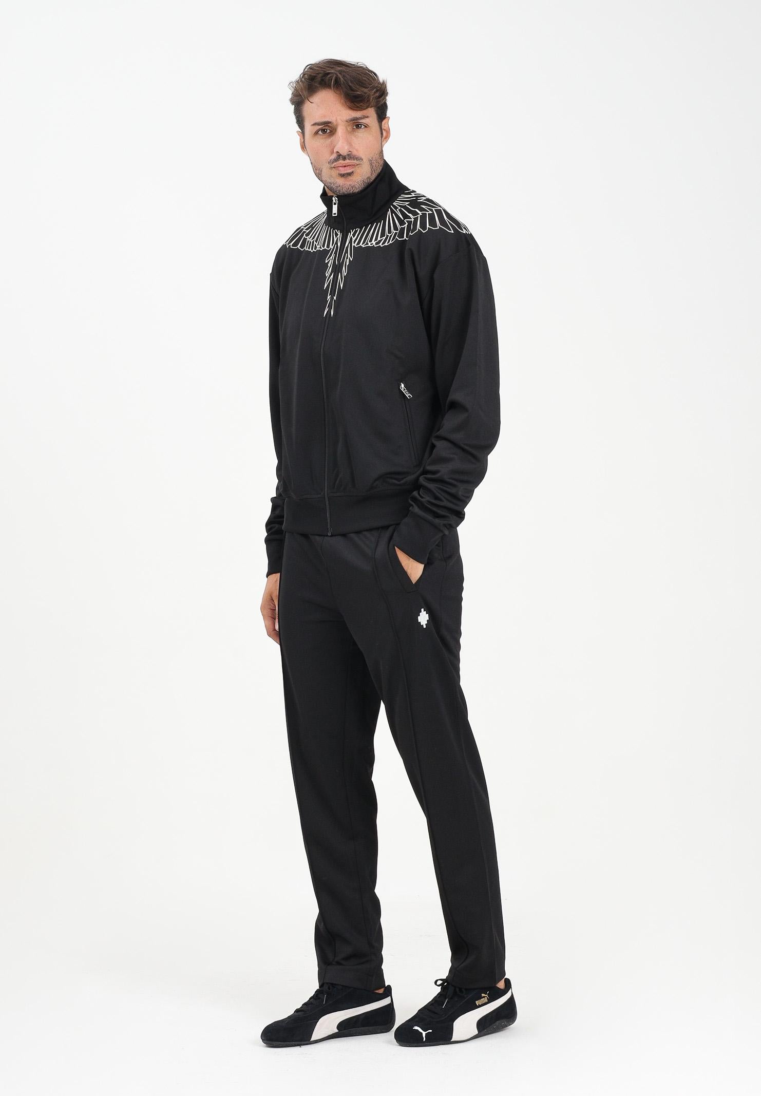 MARCELO BURLON COUNTY OF MILAN Pantalone sportivo nero da uomo con logo F5CAMAPA021 110 MARCELO BURLON COUNTY OF MILAN