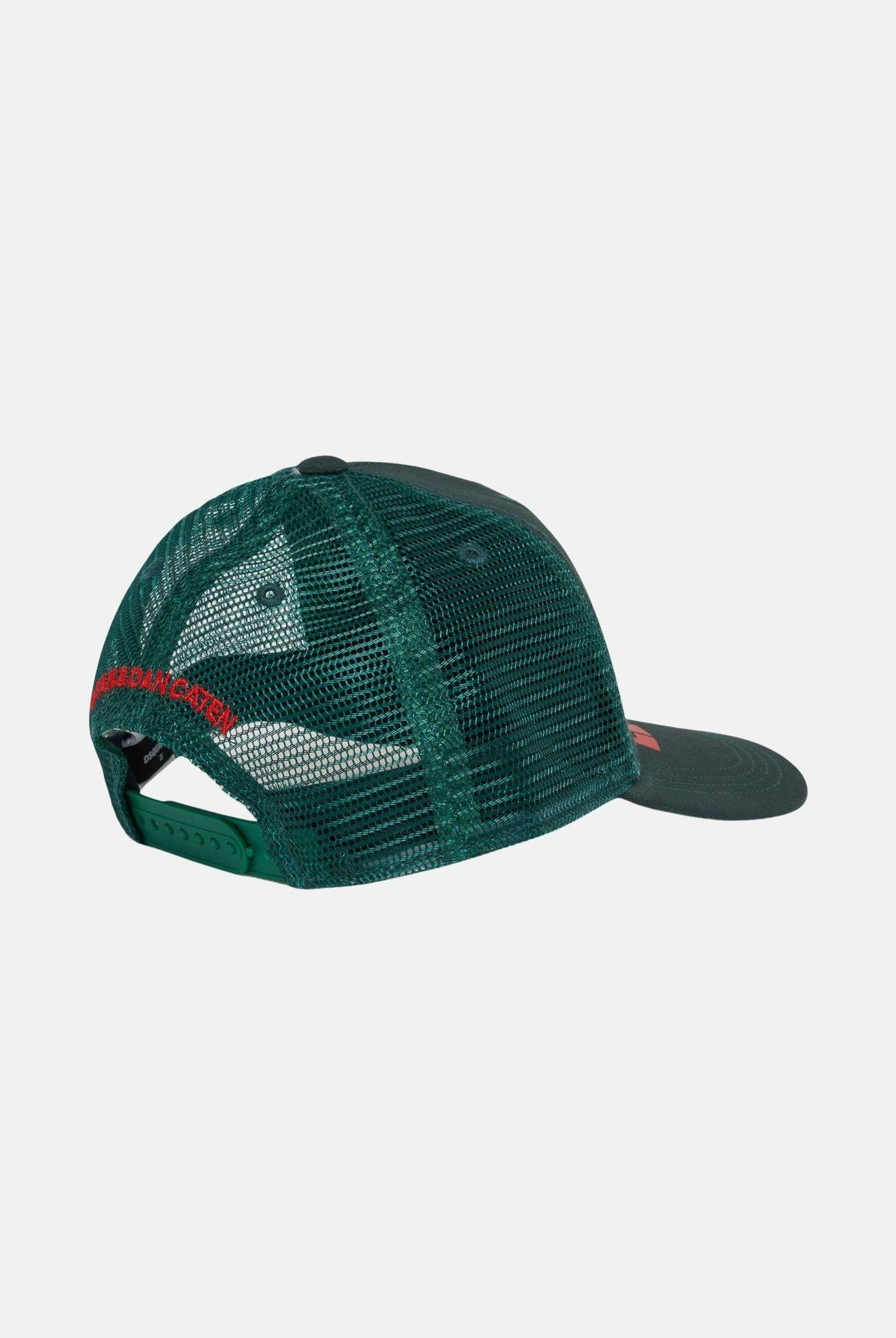 DSQUARED2 Cappello con visiera verde per uomo e donna con logo e toppe DQ3252D00YT DQ522 DSQUARED2
