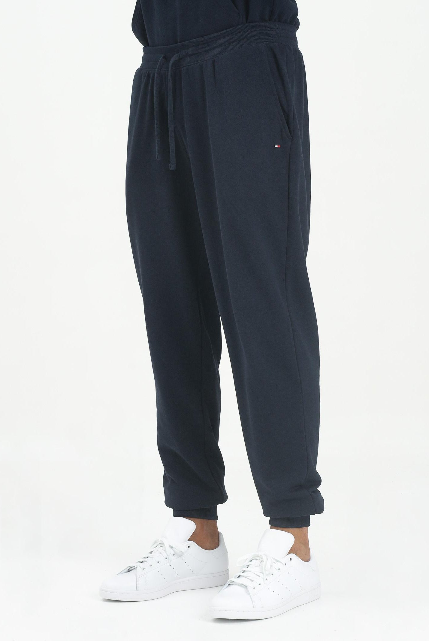 TOMMY HILFIGER Pantalone sportivo blu da uomo con ricamo logo MW0MW37236DW5 . TOMMY HILFIGER