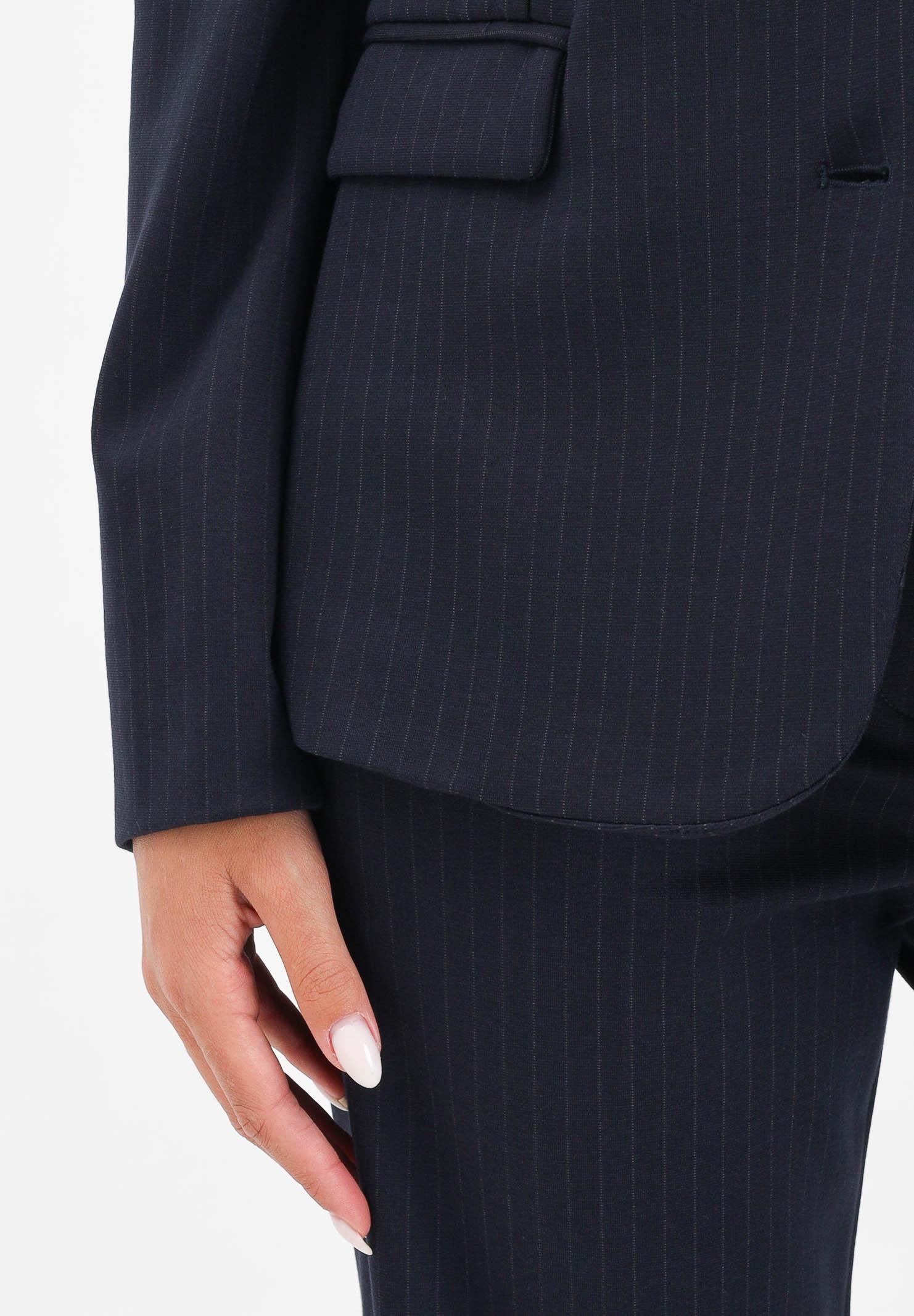 VICOLO Giacca blu da donna con motivo gessato TF0143 FFBL VICOLO