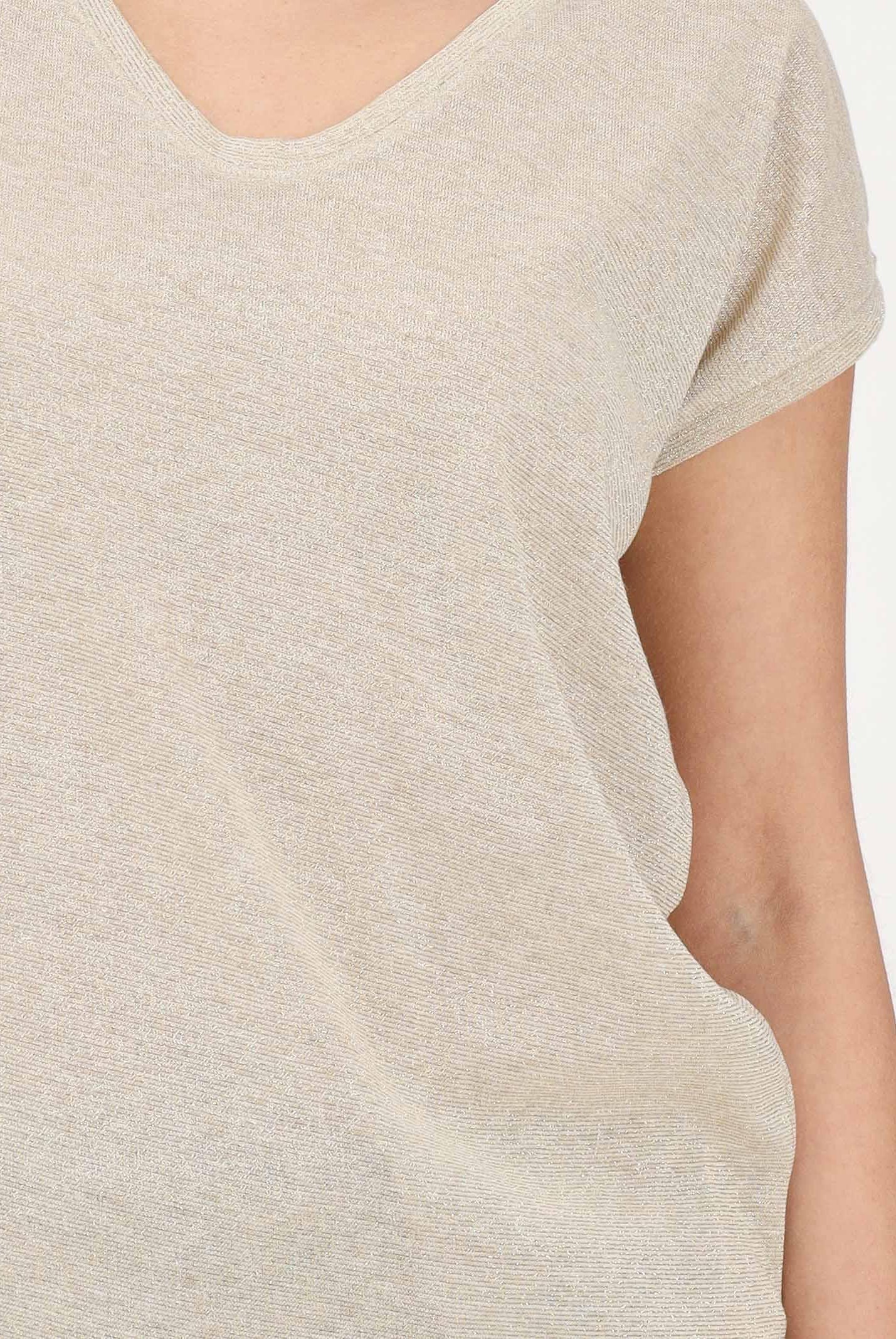 ONLY T-shirt a manica corta oro da donna 15136069 GOCO ONLY