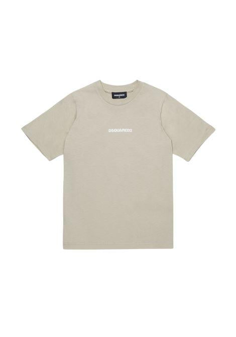 DSQUARED2 T-shirt beige da neonato con stampa logo DQ2853D004G DQ717 DSQUARED2