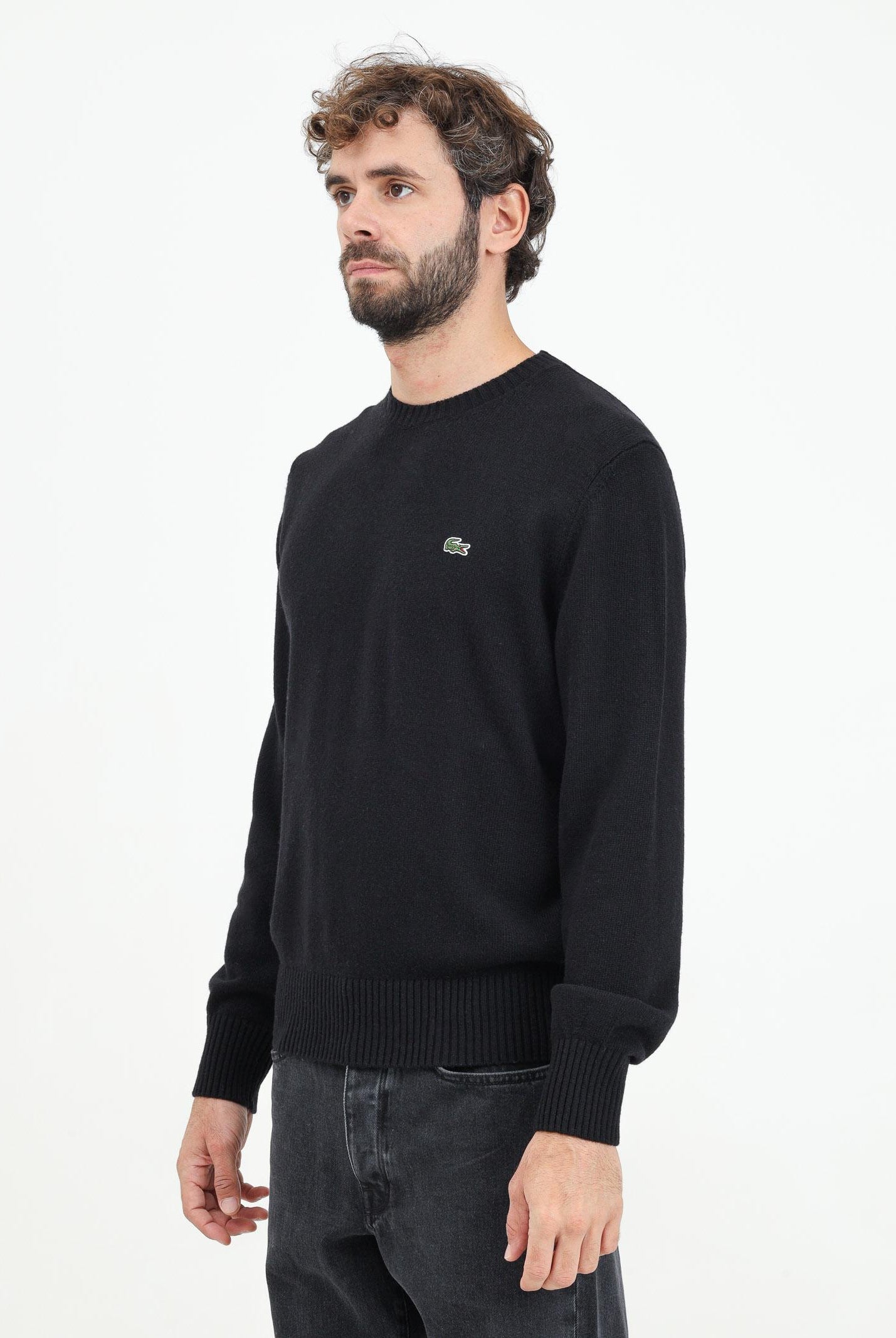 LACOSTE Maglioncino girocollo nero da uomo AH2916 031 LACOSTE