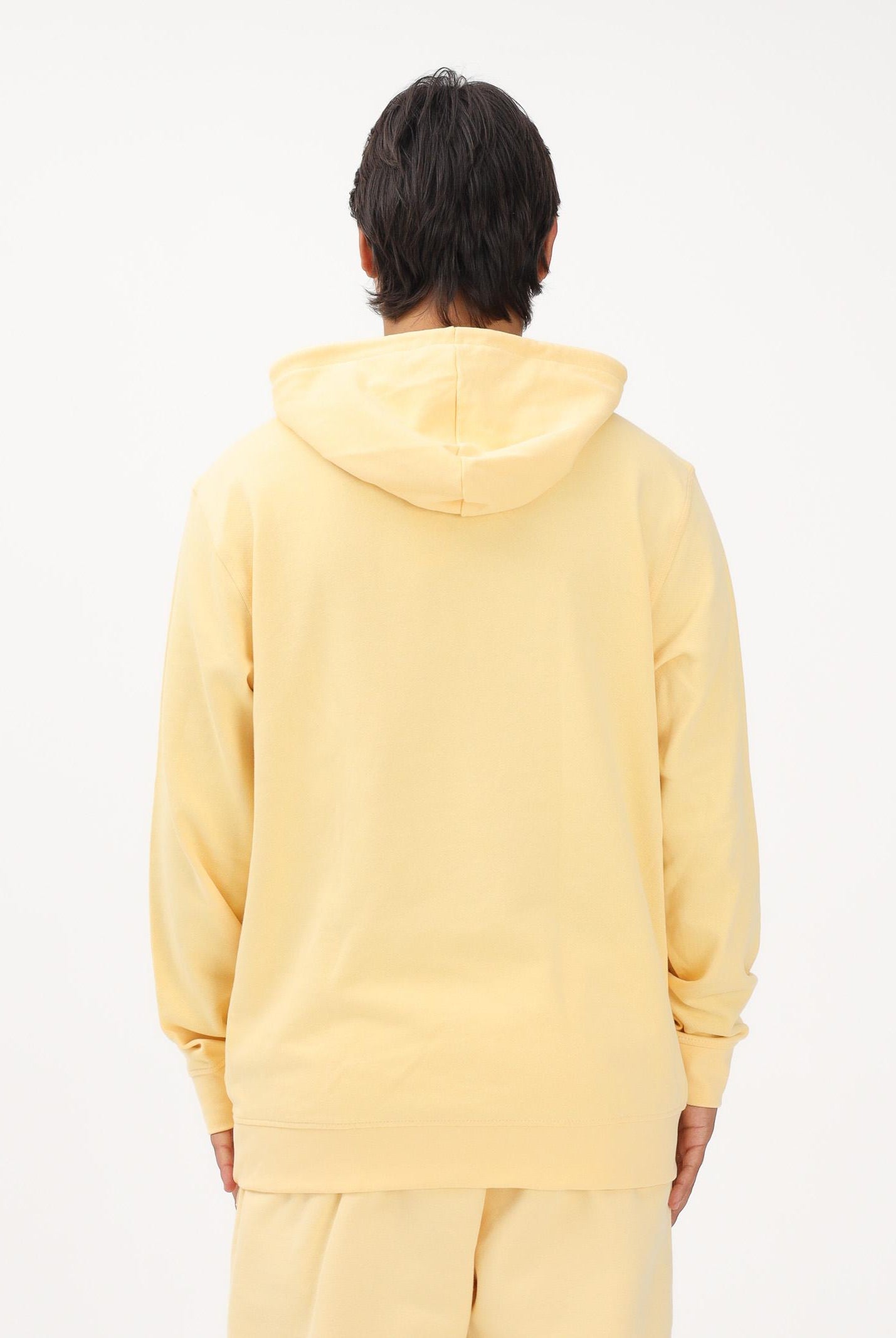 ADIDAS ORIGINALS Felpa con cappuccio Trefoil Essentials Loose gialla per uomo e donna KE1158 . ADIDAS ORIGINALS