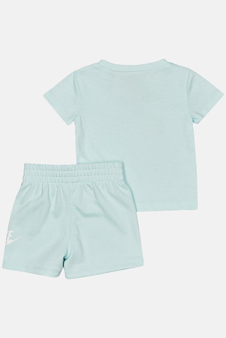 NIKE Completino CLUB TEE verde acqua da bambina con stampa logo 86L596 G25 NIKE
