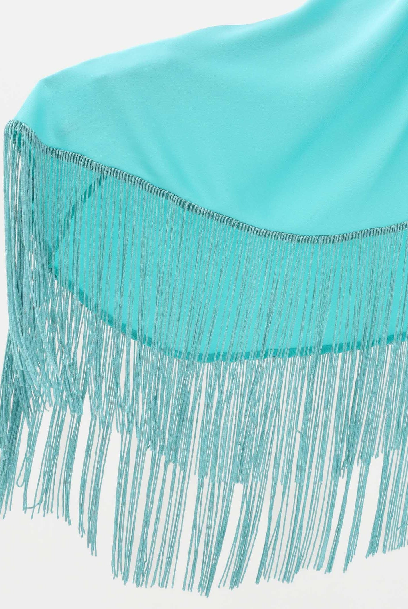 TPN Blusa turchese da donna con frange BEND232S6 9L TPN