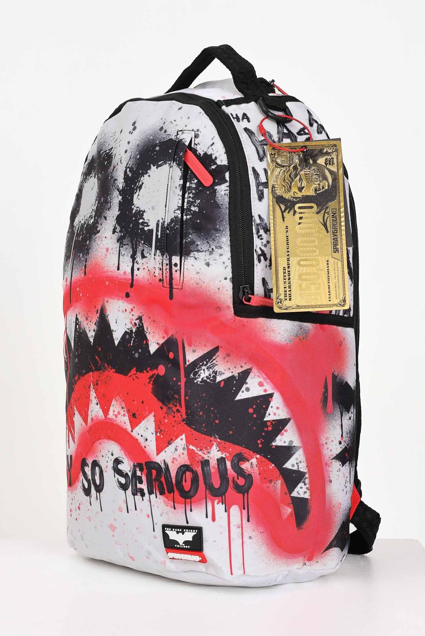 SPRAYGROUND Zaino THE JOKER MAKEUP SHARK MOUTH DLXR bianco per uomo e donna 910B7120NSZ SPRAYGROUND