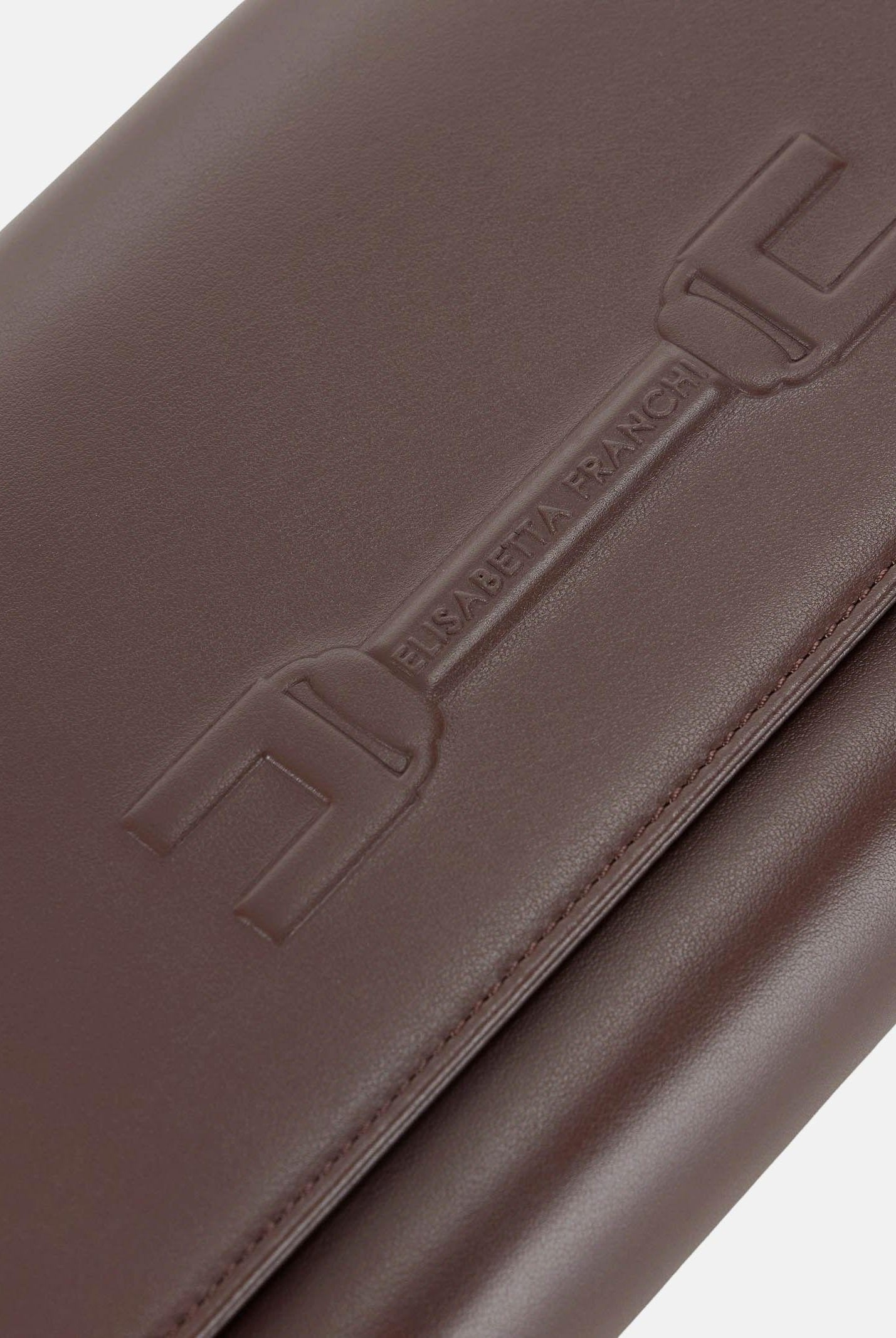 ELISABETTA FRANCHI Pochette cacao da donna realizzata in vera pelle BS99A61E2 644 ELISABETTA FRANCHI