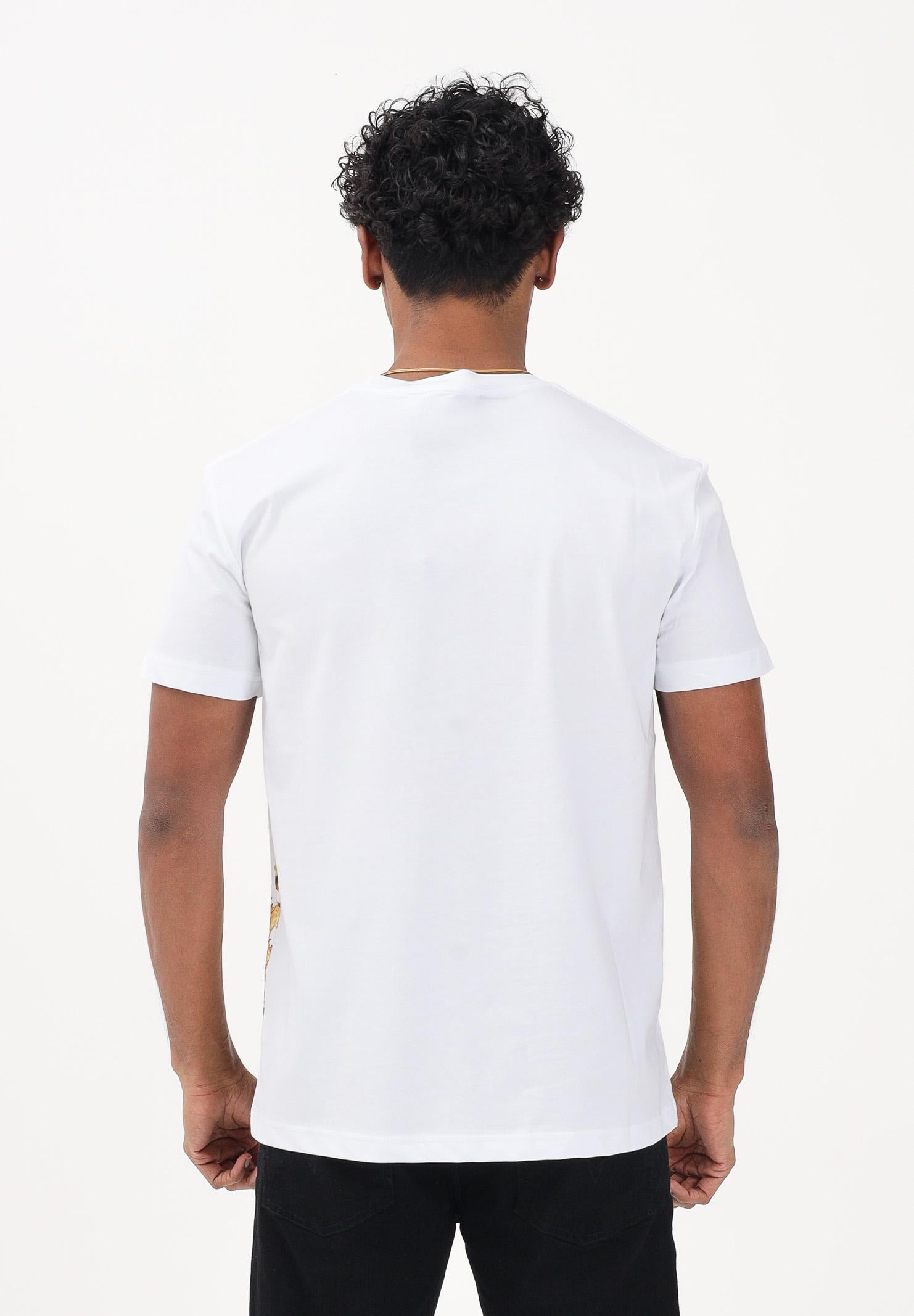 VERSACE JEANS COUTURE T-shirt a manica corta bianca da uomo con stampa Wave Couture 80GAH6SBJS541 GL2 VERSACE JEANS COUTURE