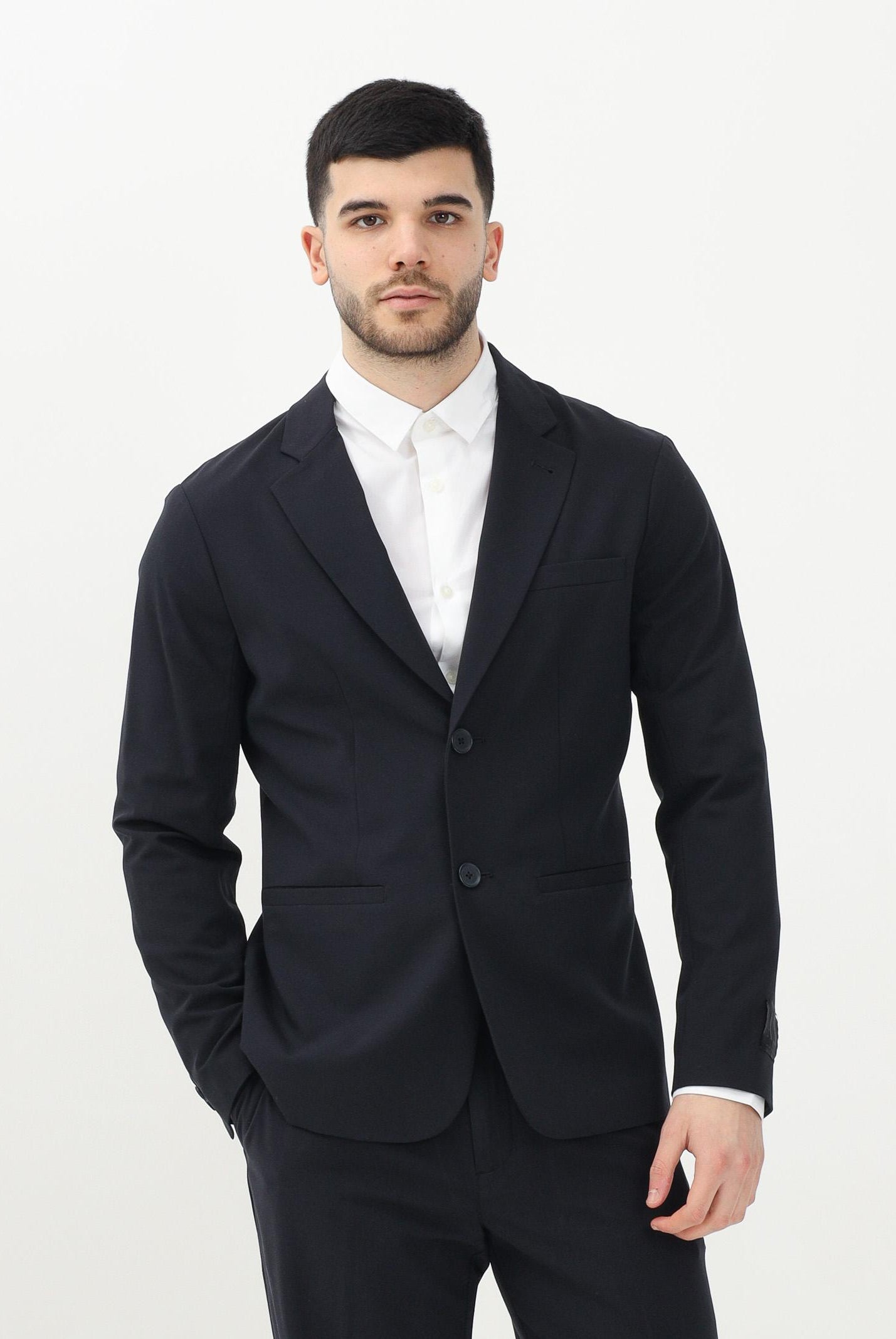 ARMANI EXCHANGE Giacca monopetto blu da uomo XM000345AF10897 UB101 ARMANI EXCHANGE