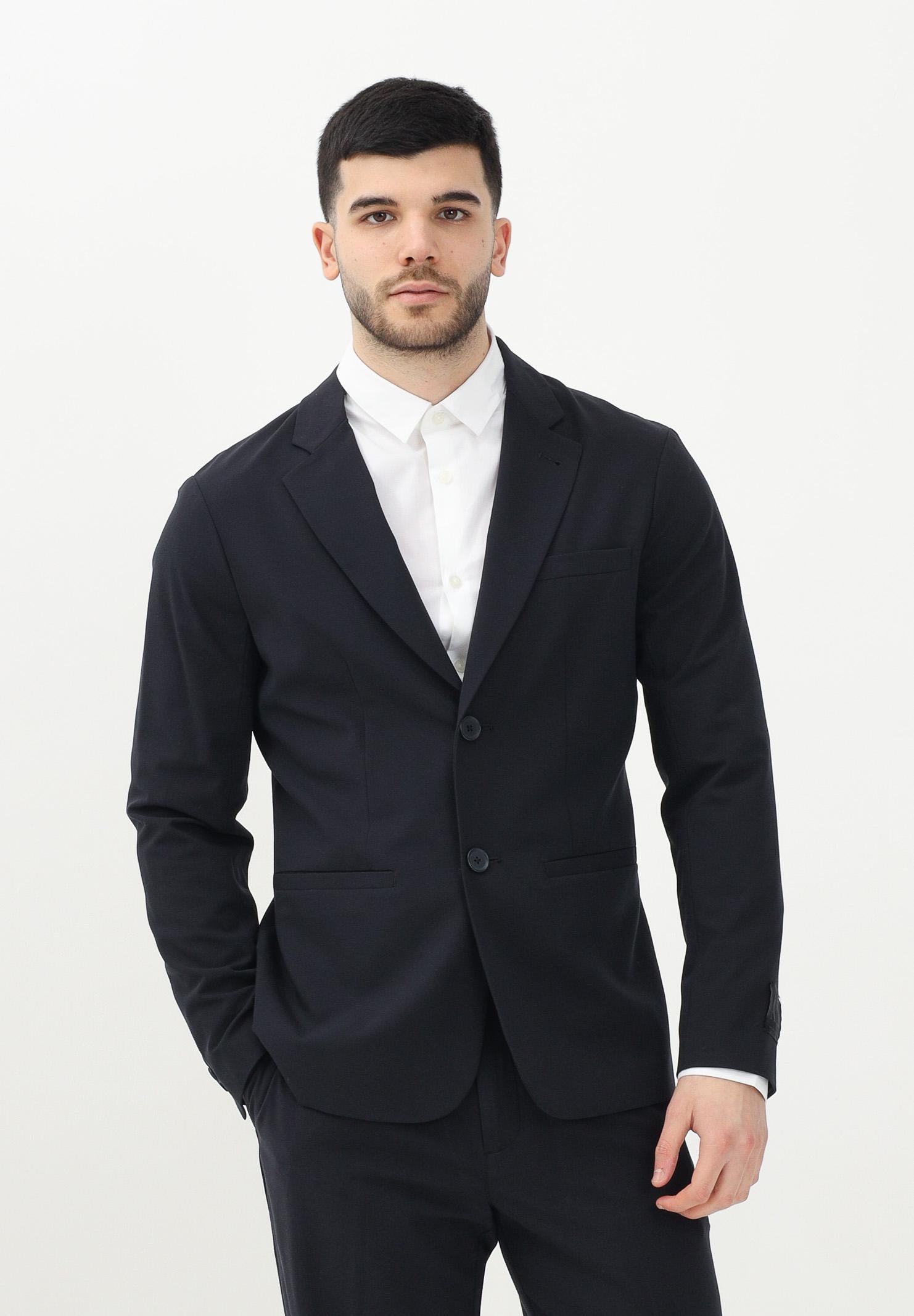 ARMANI EXCHANGE Giacca monopetto blu da uomo XM000345AF10897 UB101 ARMANI EXCHANGE