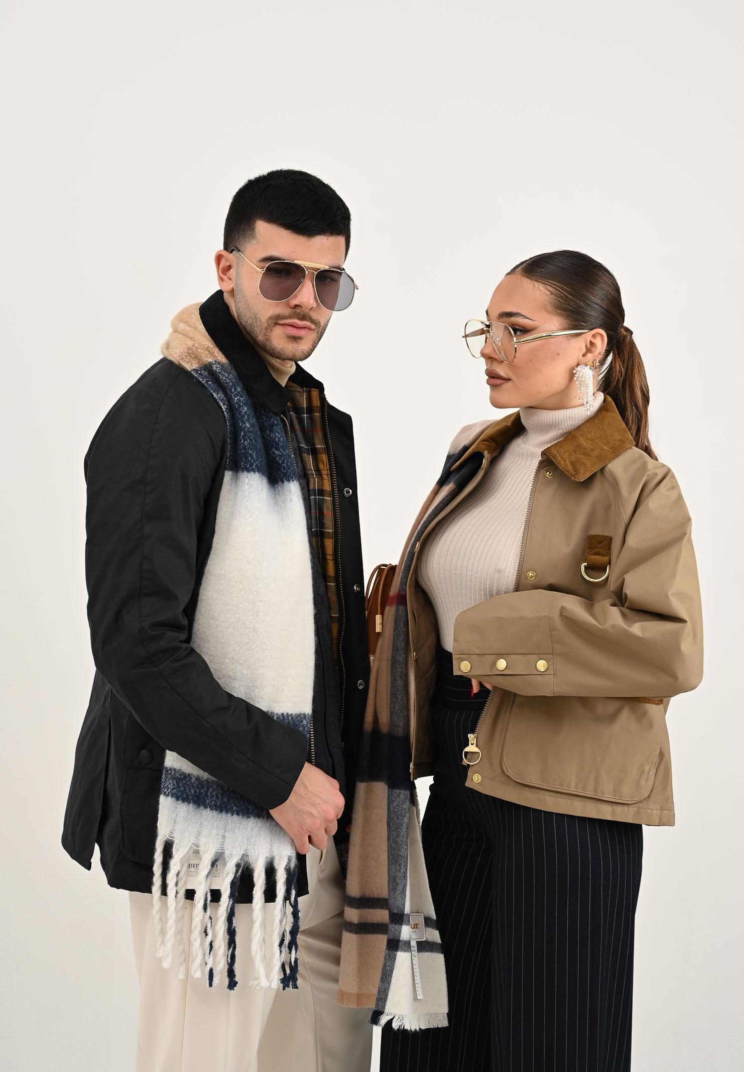 BARBOUR Sciarpa Isla tartan beige per uomo e donna 252MLSC0293 BR51 BARBOUR