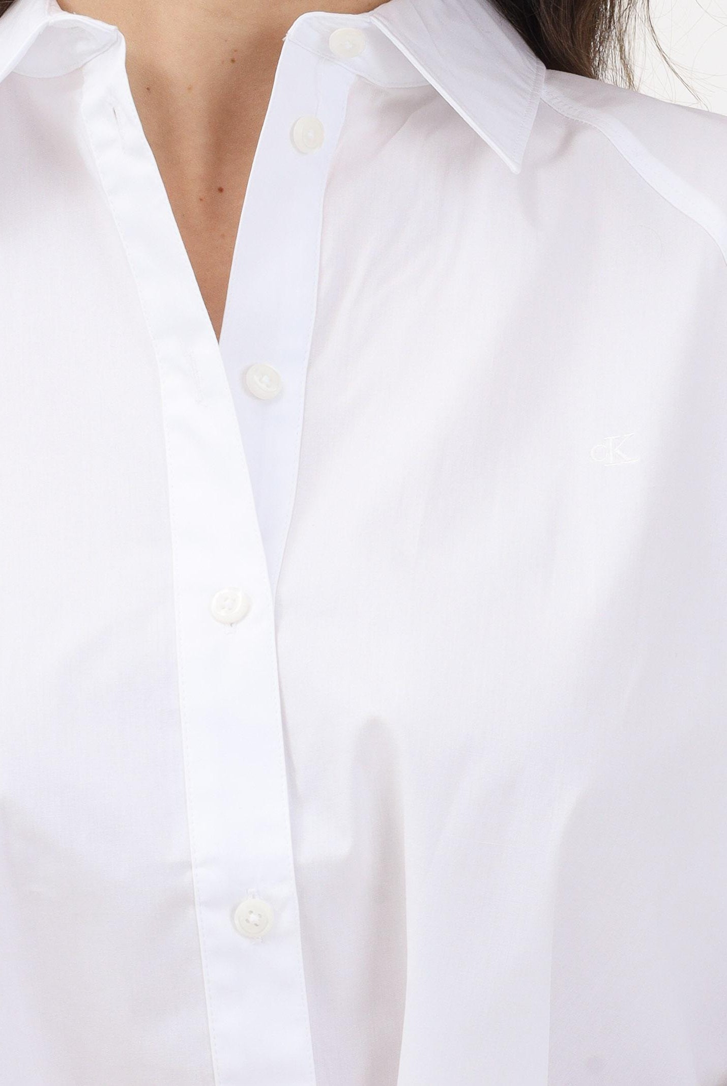 CALVIN KLEIN JEANS Camicia a manica lunga bianca da donna LV047C141GYAA . CALVIN KLEIN JEANS