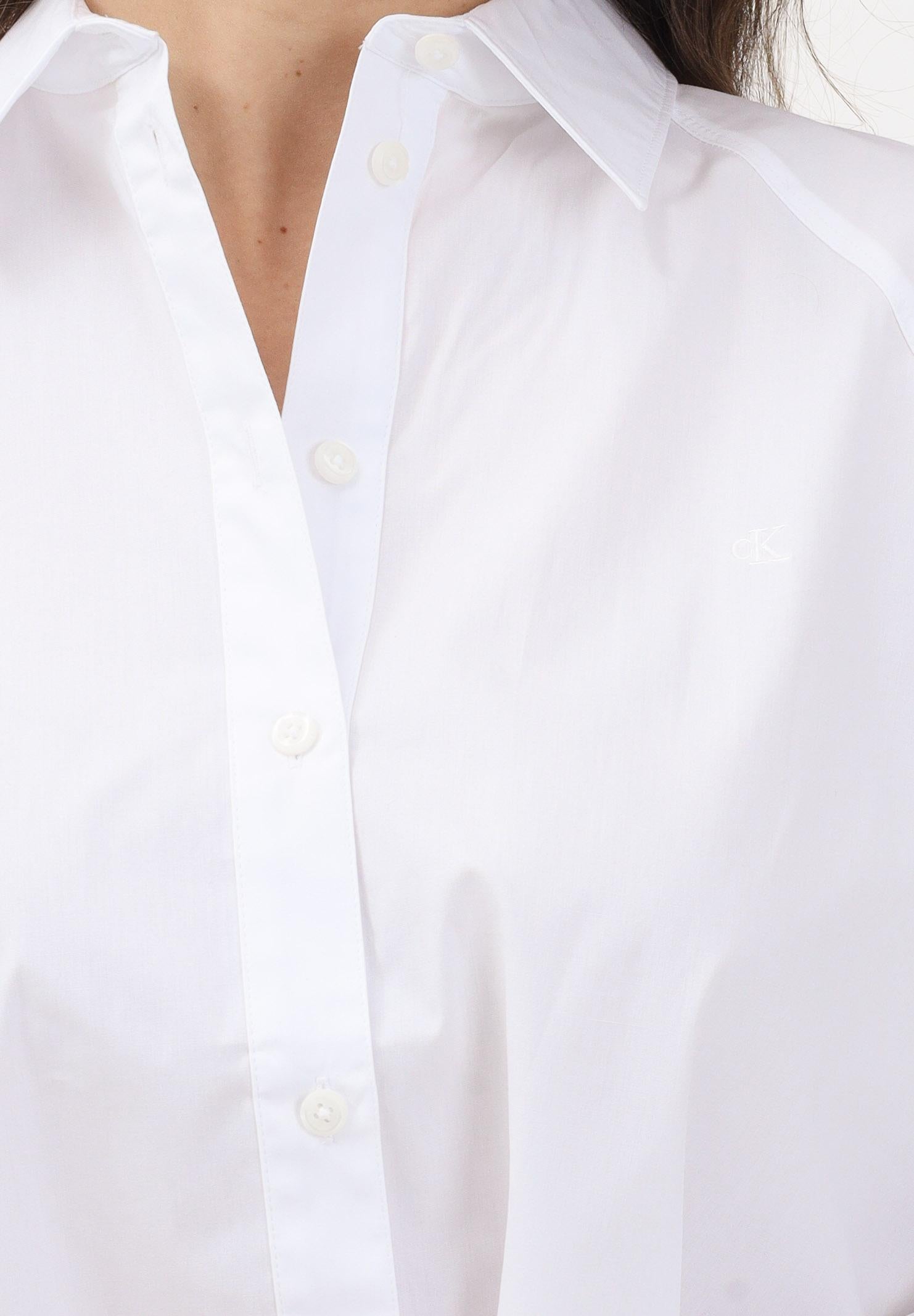 CALVIN KLEIN JEANS Camicia a manica lunga bianca da donna LV047C141GYAA . CALVIN KLEIN JEANS