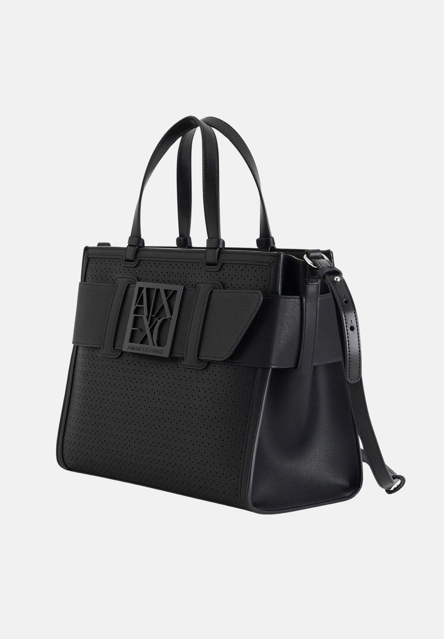 ARMANI EXCHANGE Shopper nera da donna con logo XW000920AF22626 UC001 ARMANI EXCHANGE